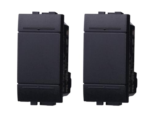 Invertitore Compatibile Bticino Living Light - 2 Pezzi, Nero