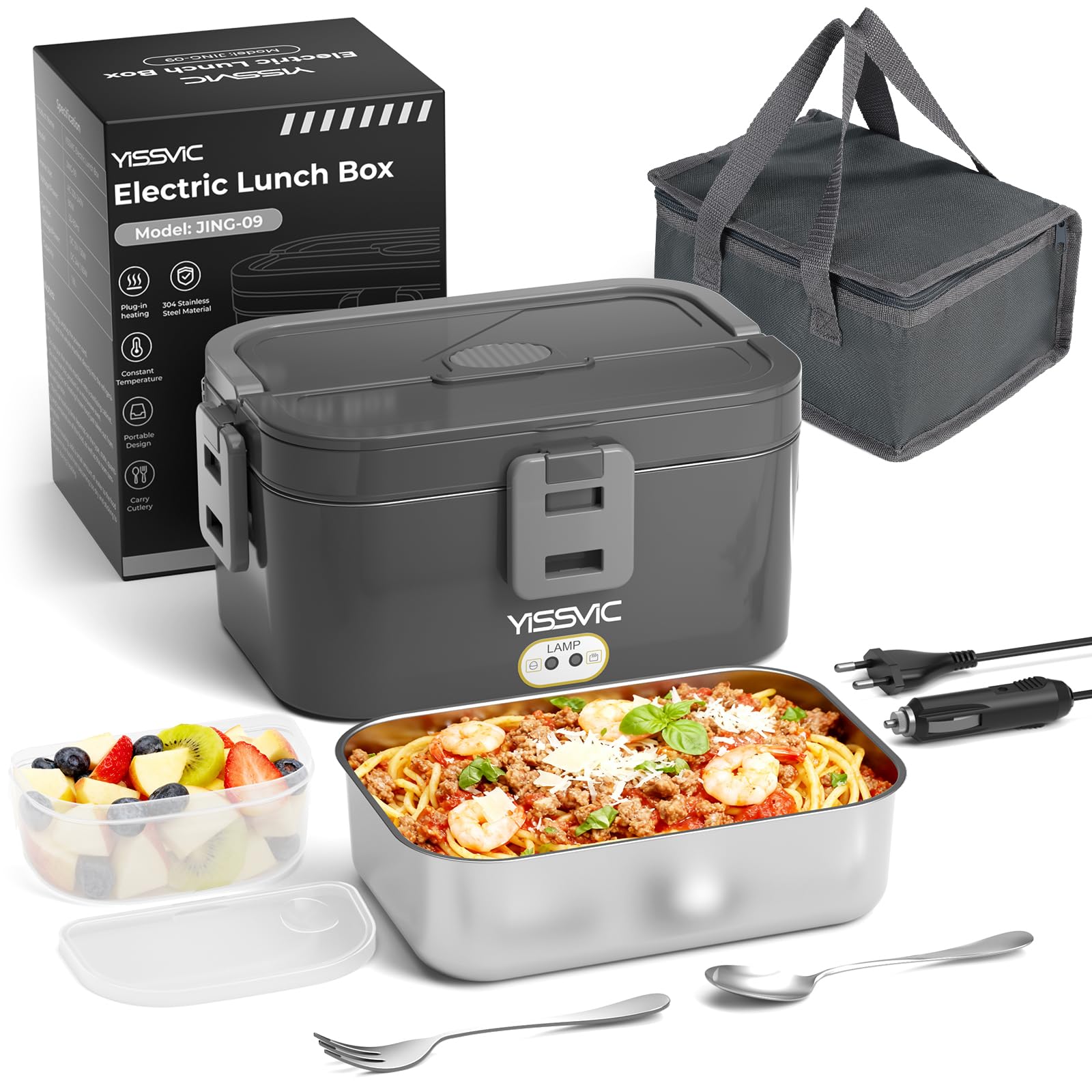 Yissvic Scaldavivande Elettrico 1.8L 80W con Borsa Termica