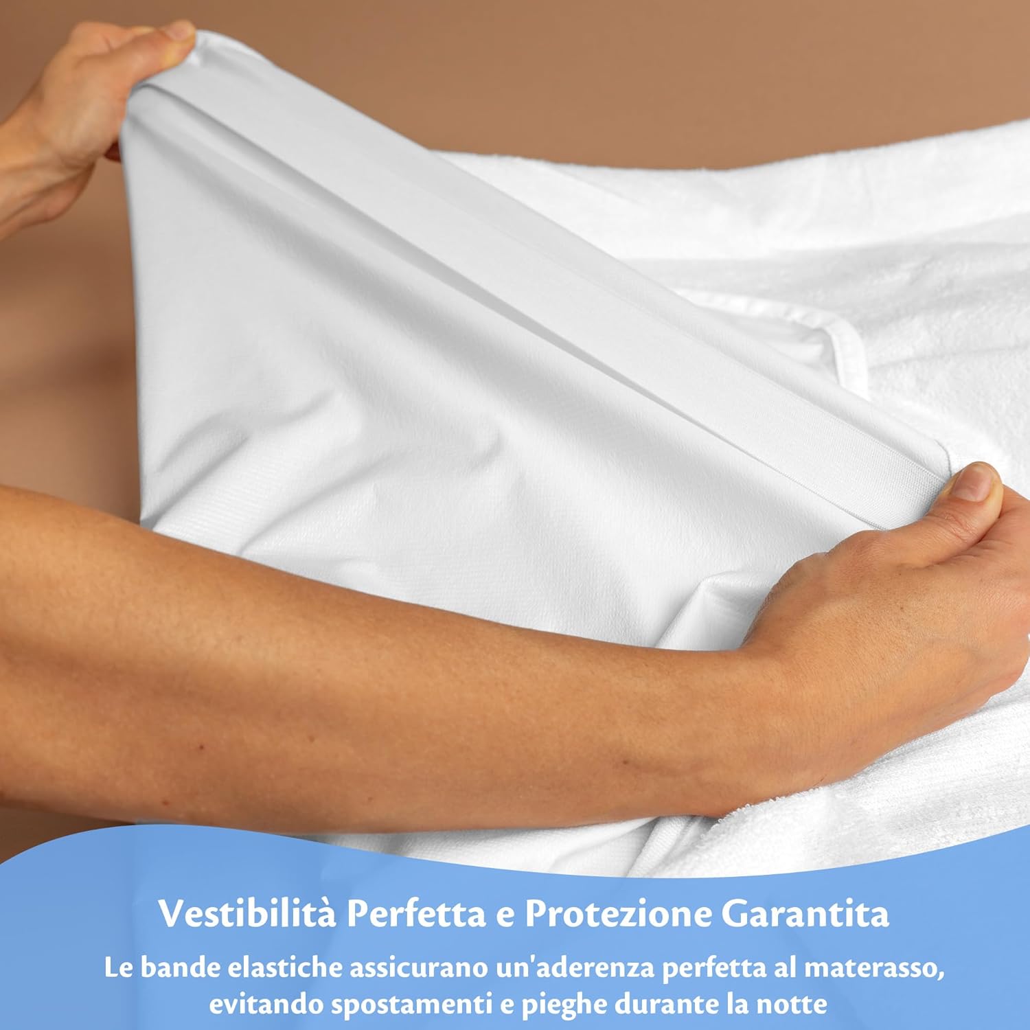 Coprimaterasso Matrimoniale Impermeabile 160x190 cm - immagine 5