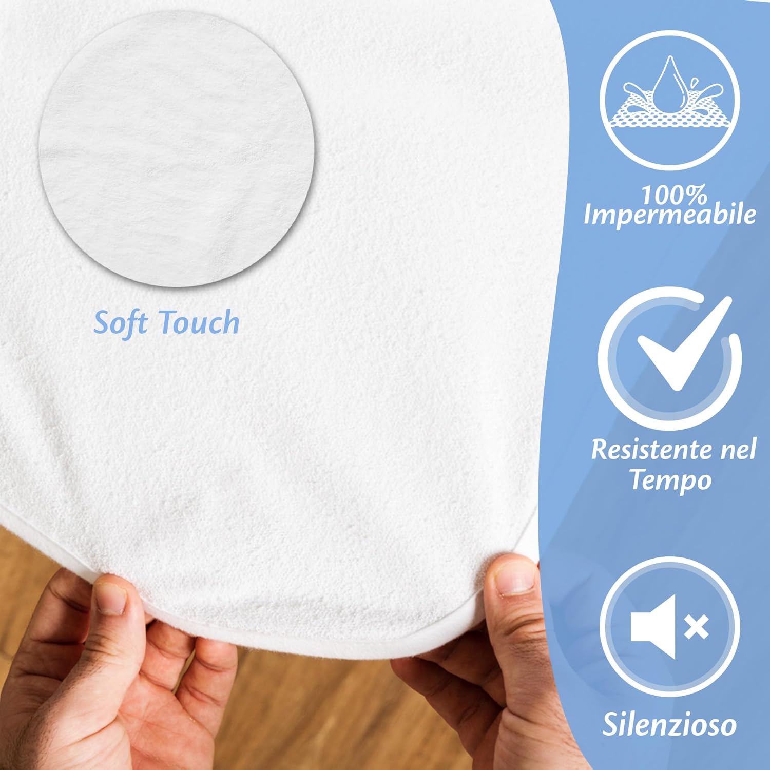 Coprimaterasso Matrimoniale Impermeabile 160x190 cm - immagine 6