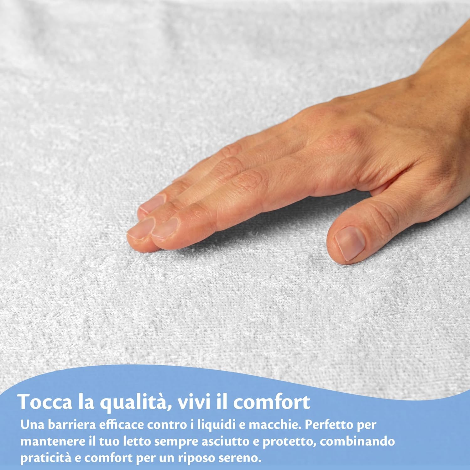 Coprimaterasso Matrimoniale Impermeabile 160x190 cm - immagine 7