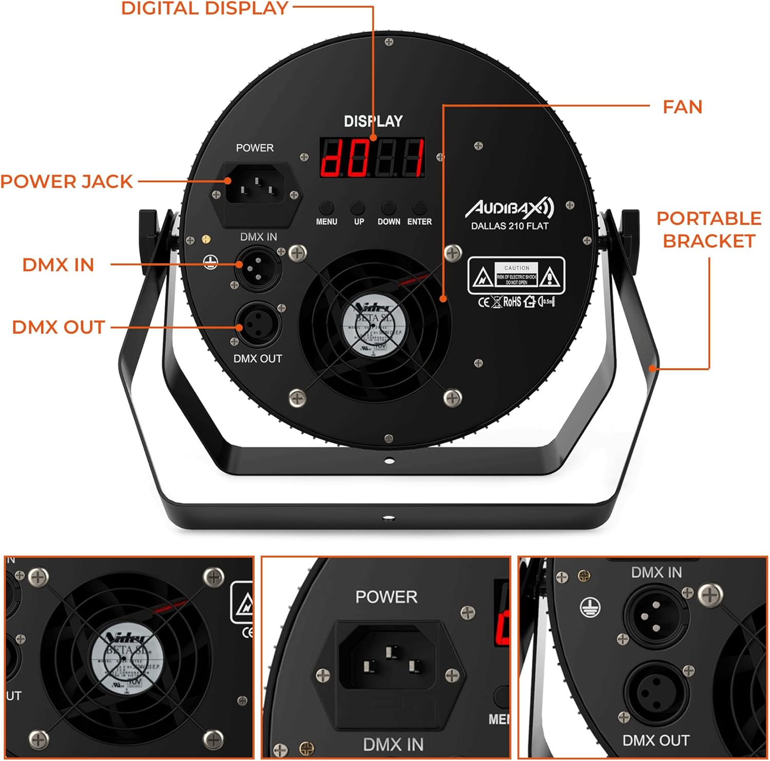 Audibax Dallas 210 Flat - Faretto LED Disco Professionale - immagine 5