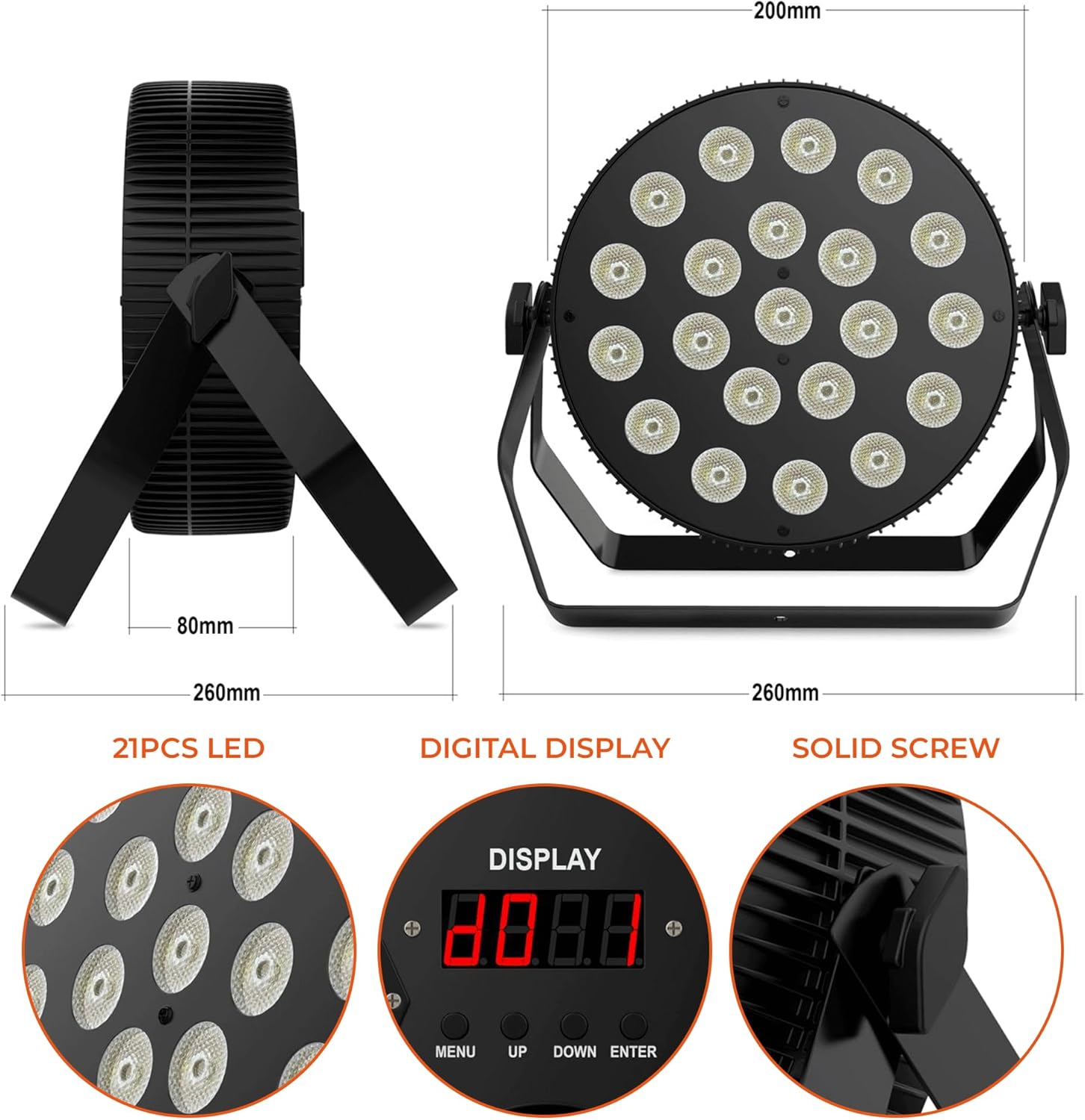 Audibax Dallas 210 Flat - Faretto LED Disco Professionale - immagine 6