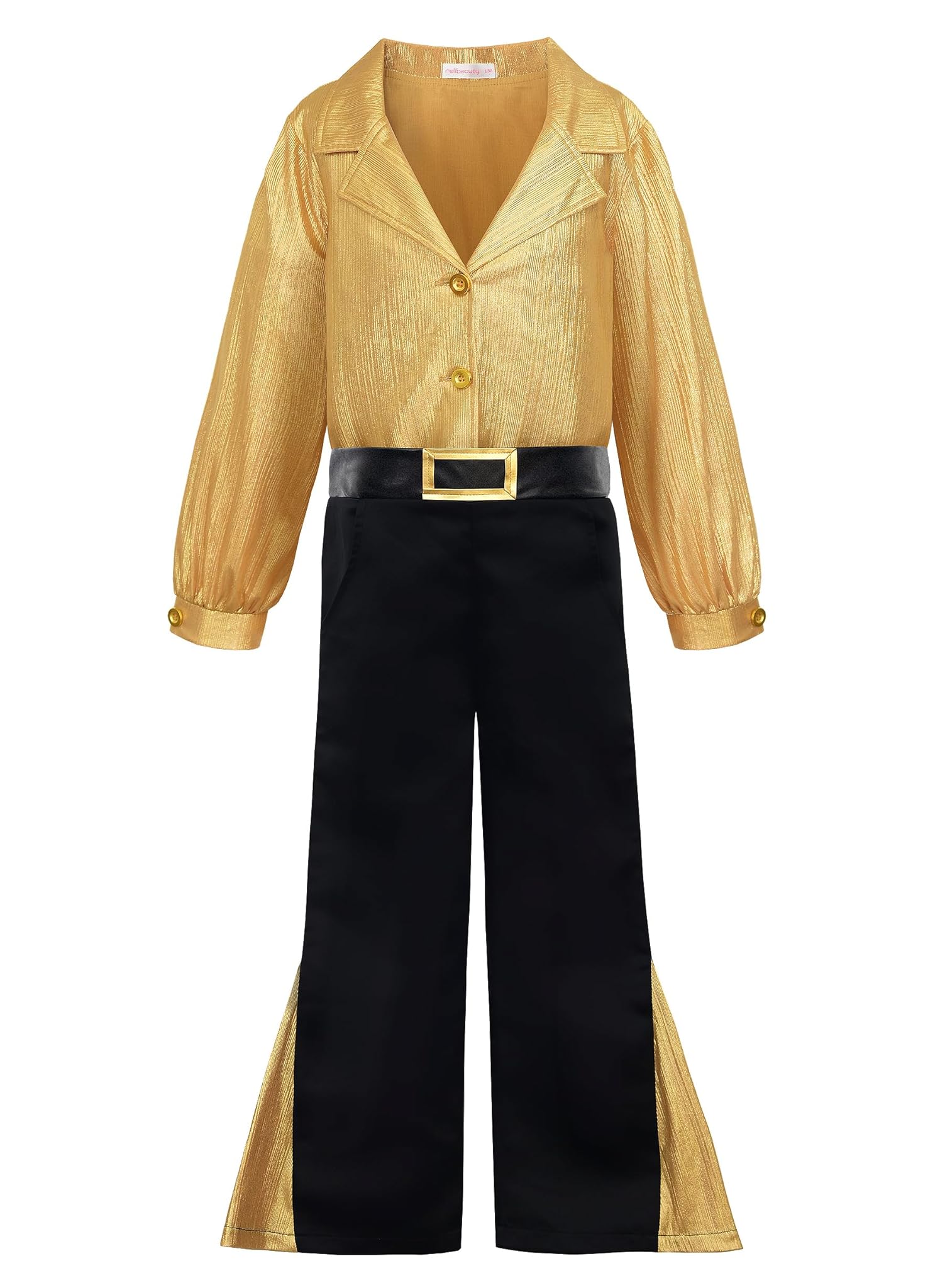 ReliBeauty Costume Anni ‘70 Anni ‘60 Discoteca Costume Bambini 3-12 Anni Carnevale Festa