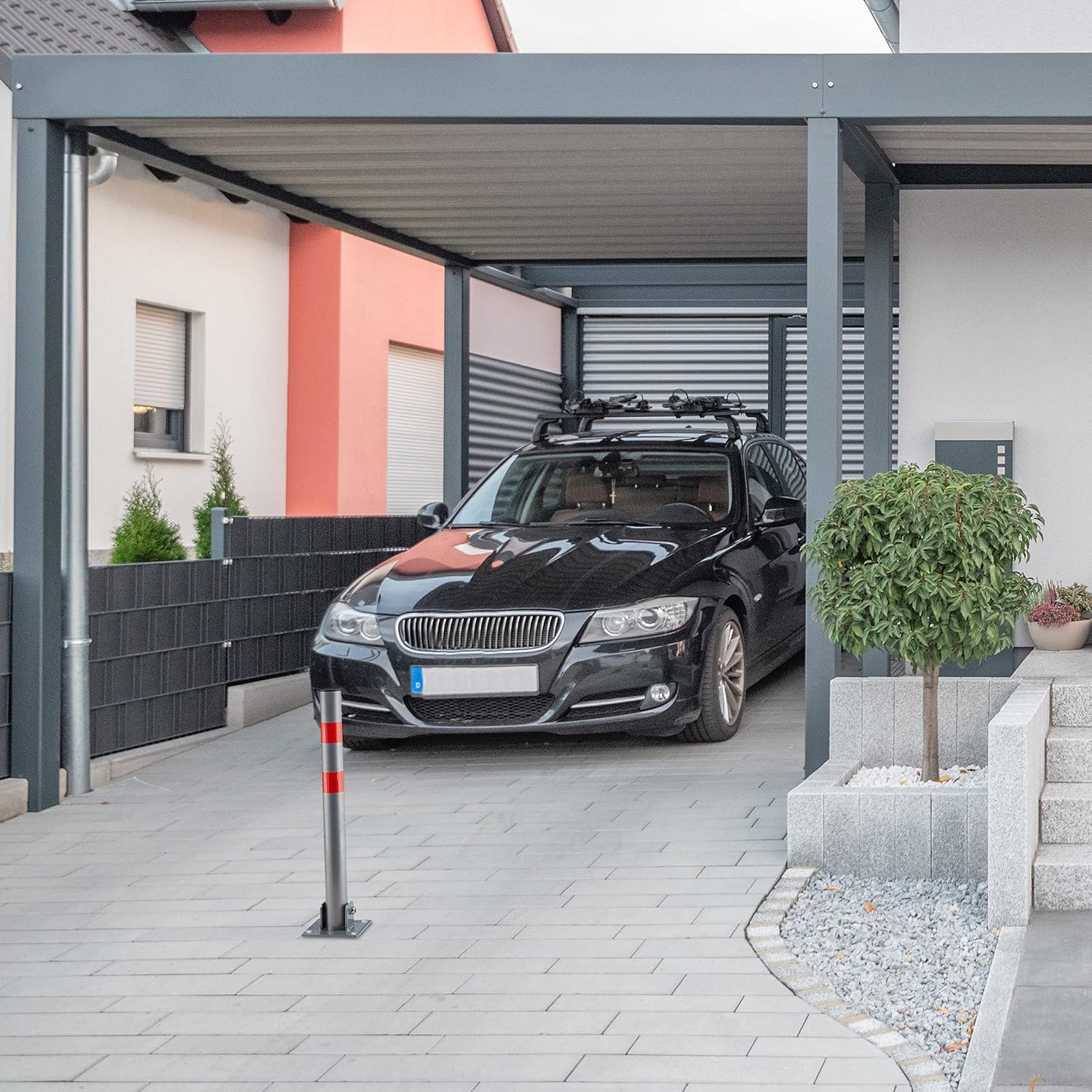 Relaxdays Dissuasore di Parcheggio Rotondo, Antracite - immagine 2