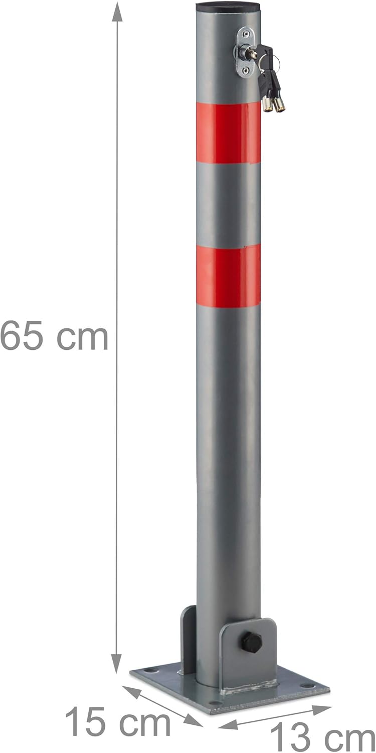 Relaxdays Dissuasore di Parcheggio Rotondo, Antracite - immagine 4