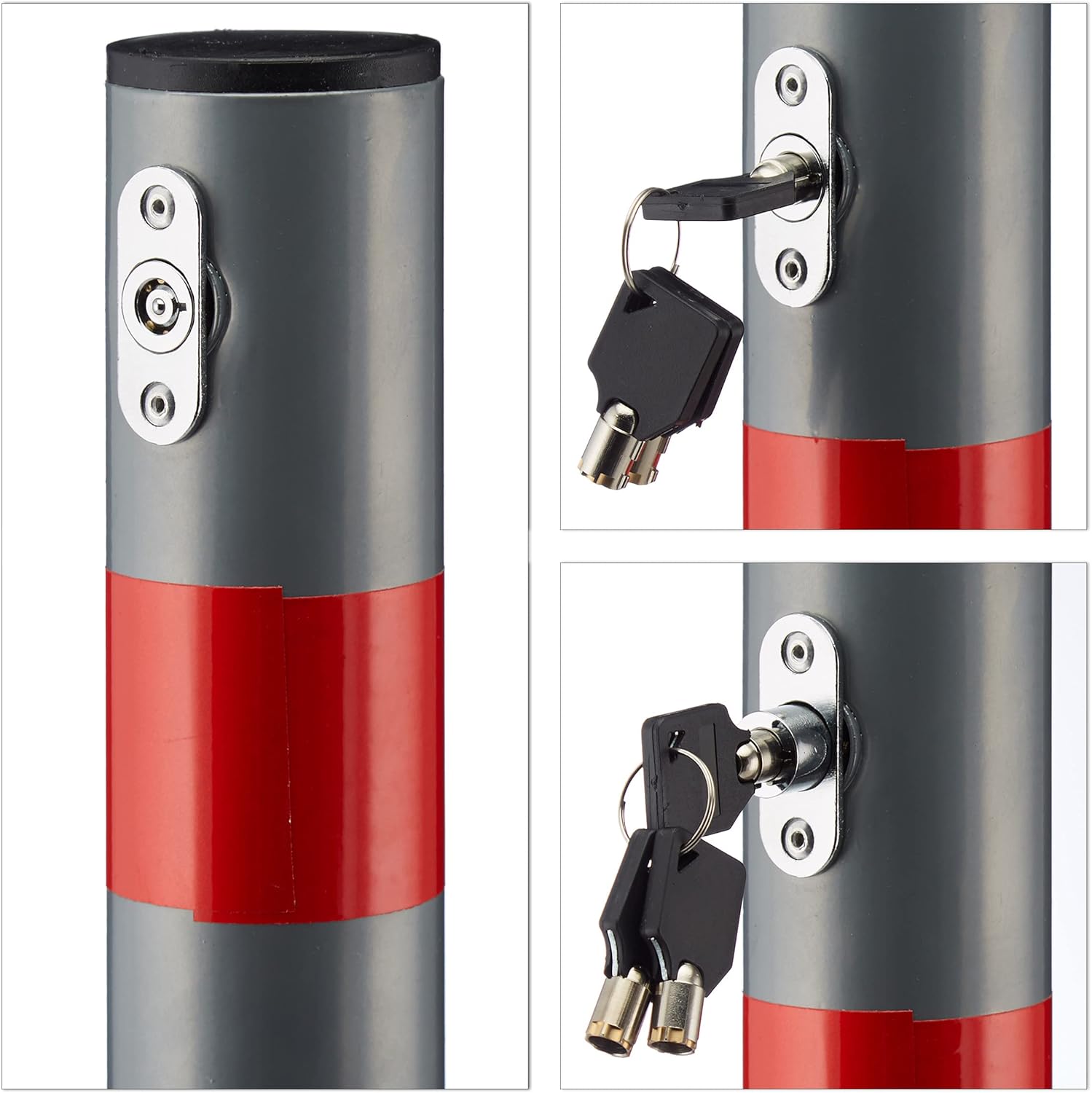 Relaxdays Dissuasore di Parcheggio Rotondo, Antracite - immagine 7