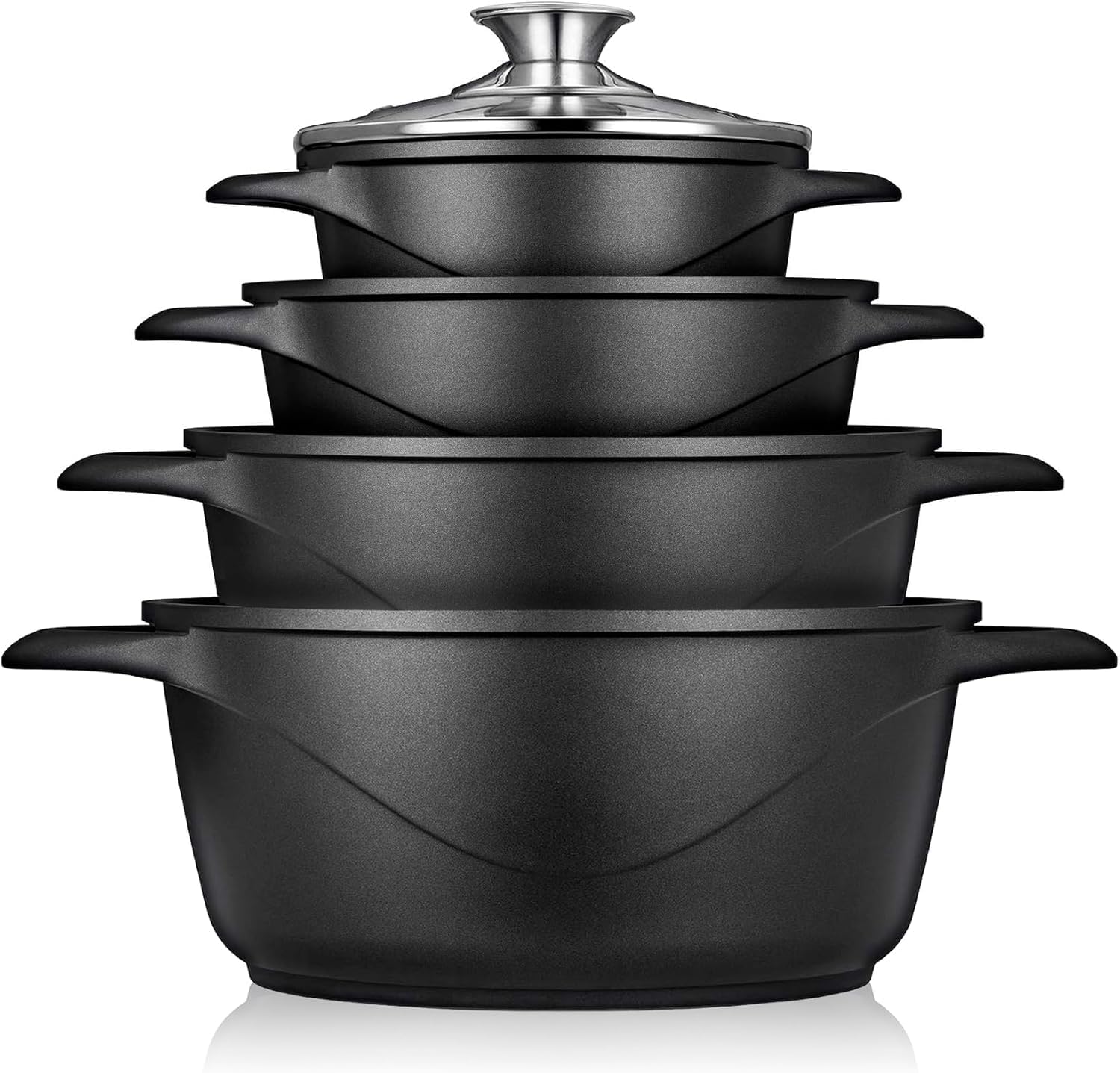 Briebe Set Pentole Induzione 8 Pezzi, Alluminio Pressofuso - immagine 1