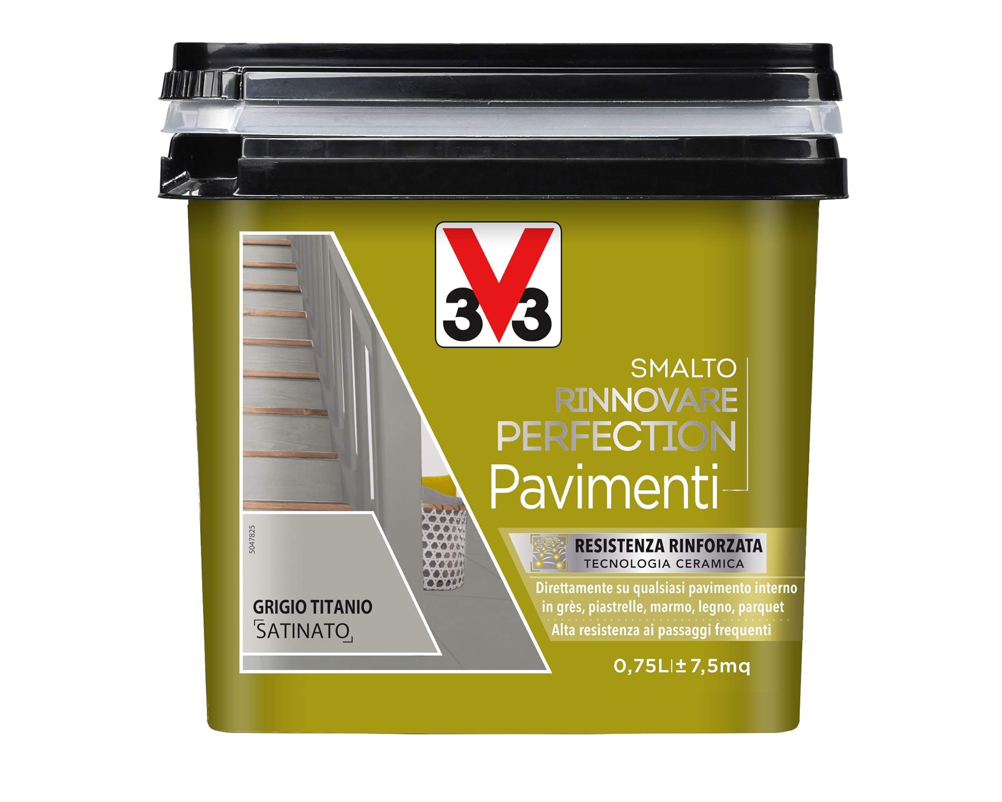 V33 SMALTO RINNOVARE PERFECTION PAVIMENTI Grigio Titanio 0,75 L