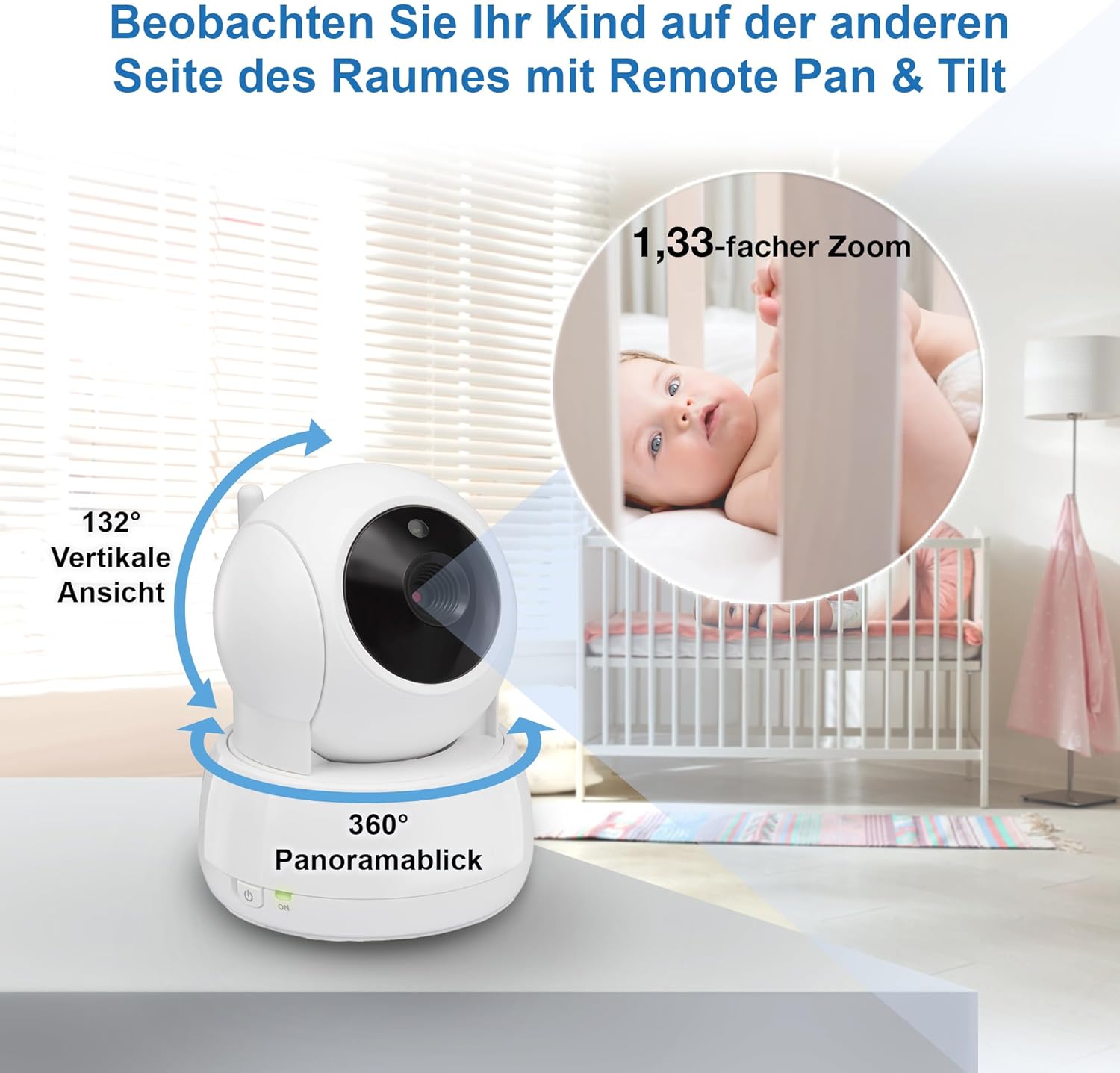Vtech VM924 Baby Monitor Video e Audio 5" LCD - immagine 4