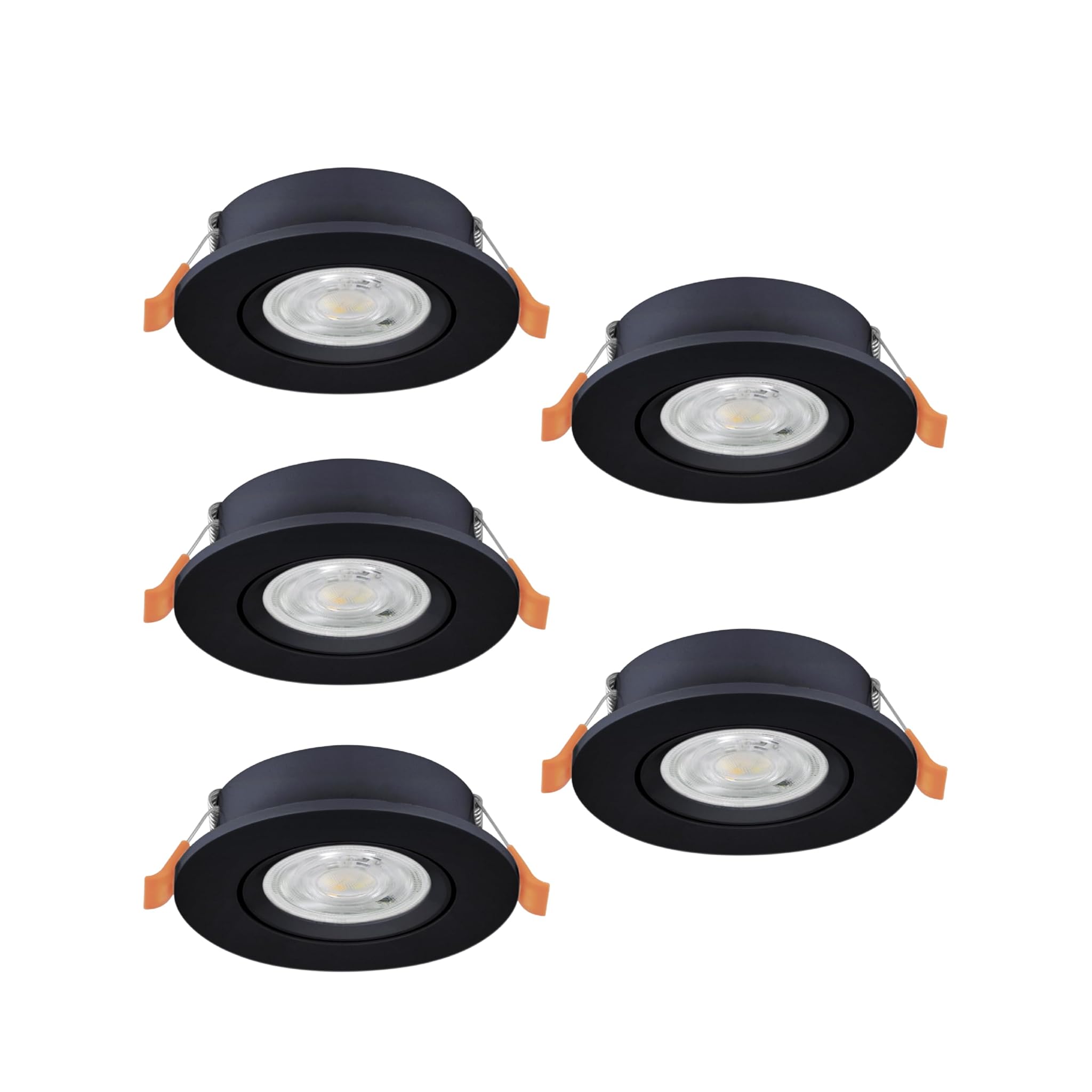 Eglo Barranco - Set 5 Faretti LED Incasso GU10, Orientabili