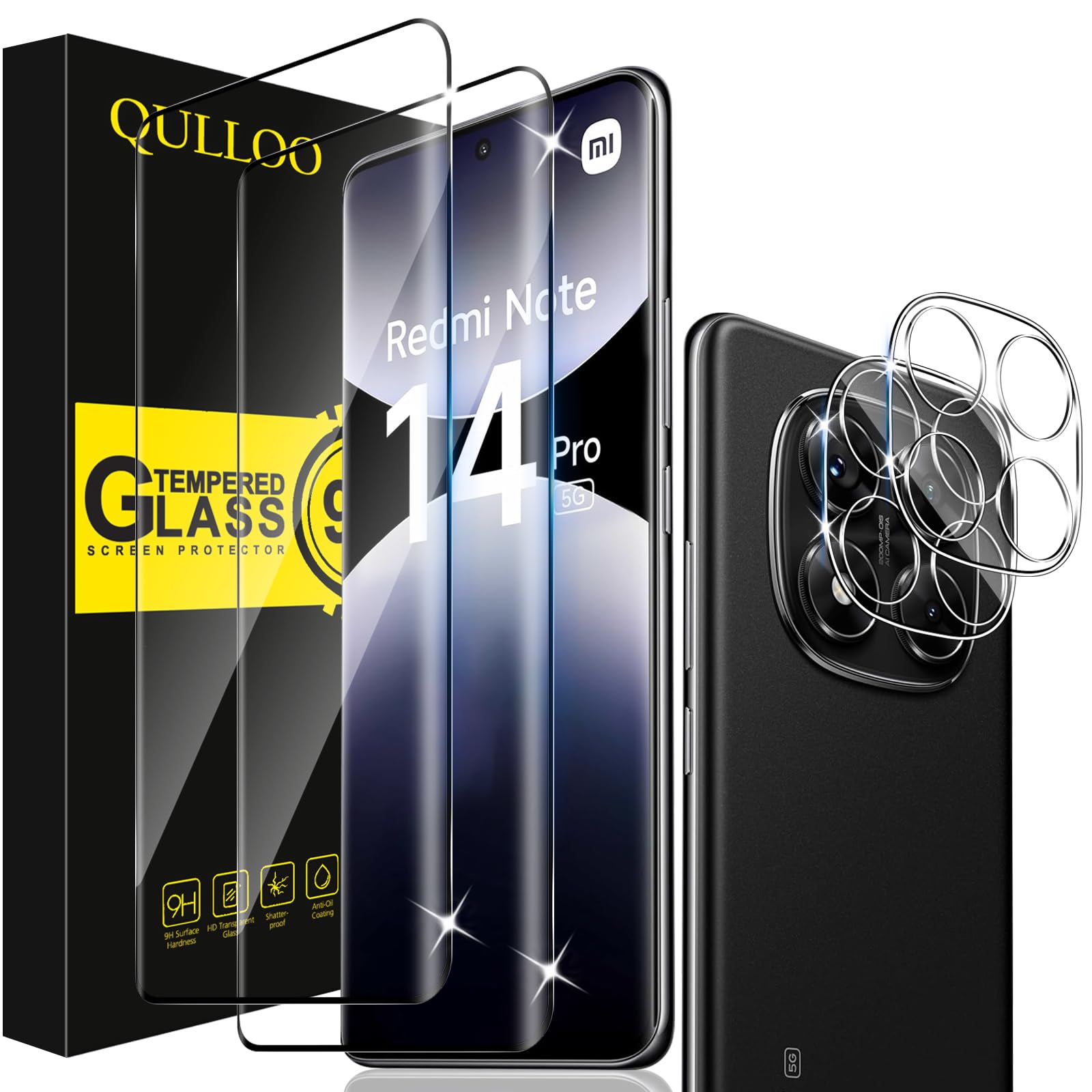 Qulloo Vetro Temperato per Xiaomi Redmi Note 14 Pro 5G