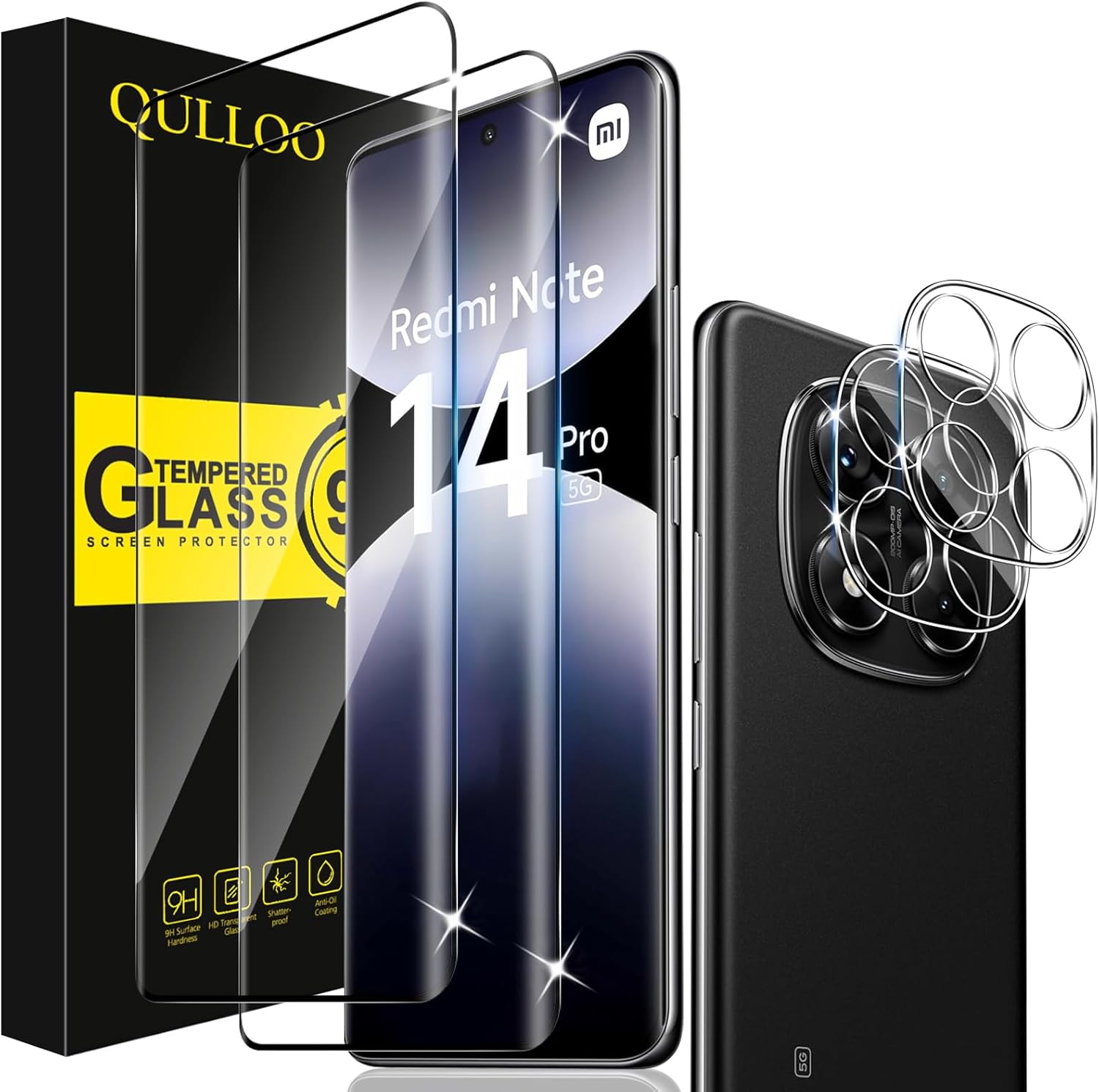 Qulloo Vetro Temperato per Xiaomi Redmi Note 14 Pro 5G - immagine 1
