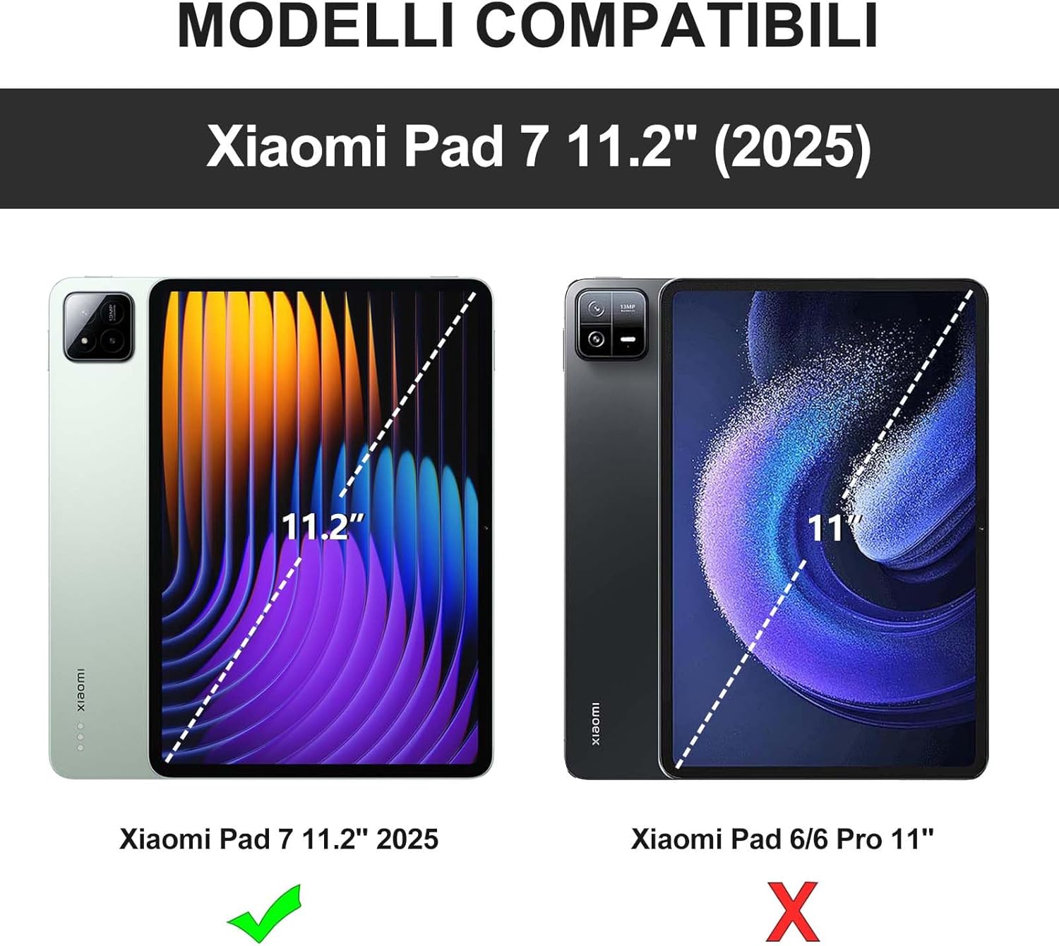 Jademall Tastiera con Trackpad per Xiaomi Pad 7/7 Pro - immagine 2