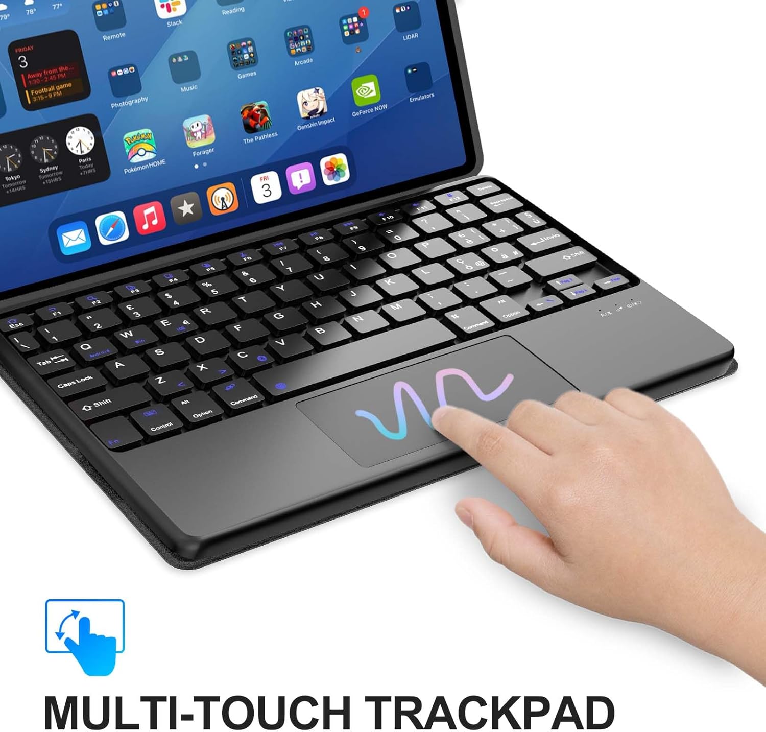 Jademall Tastiera con Trackpad per Xiaomi Pad 7/7 Pro - immagine 5
