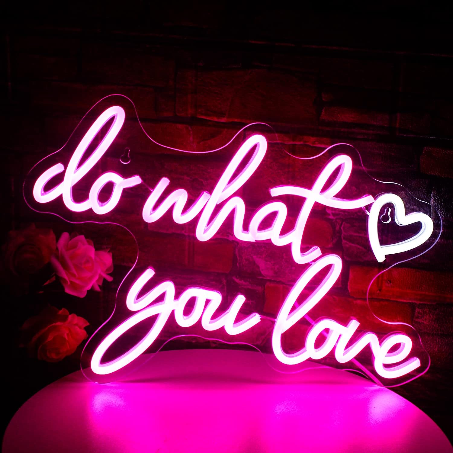 Do What You Love Segni al neon rosa - USB Powered - immagine 1