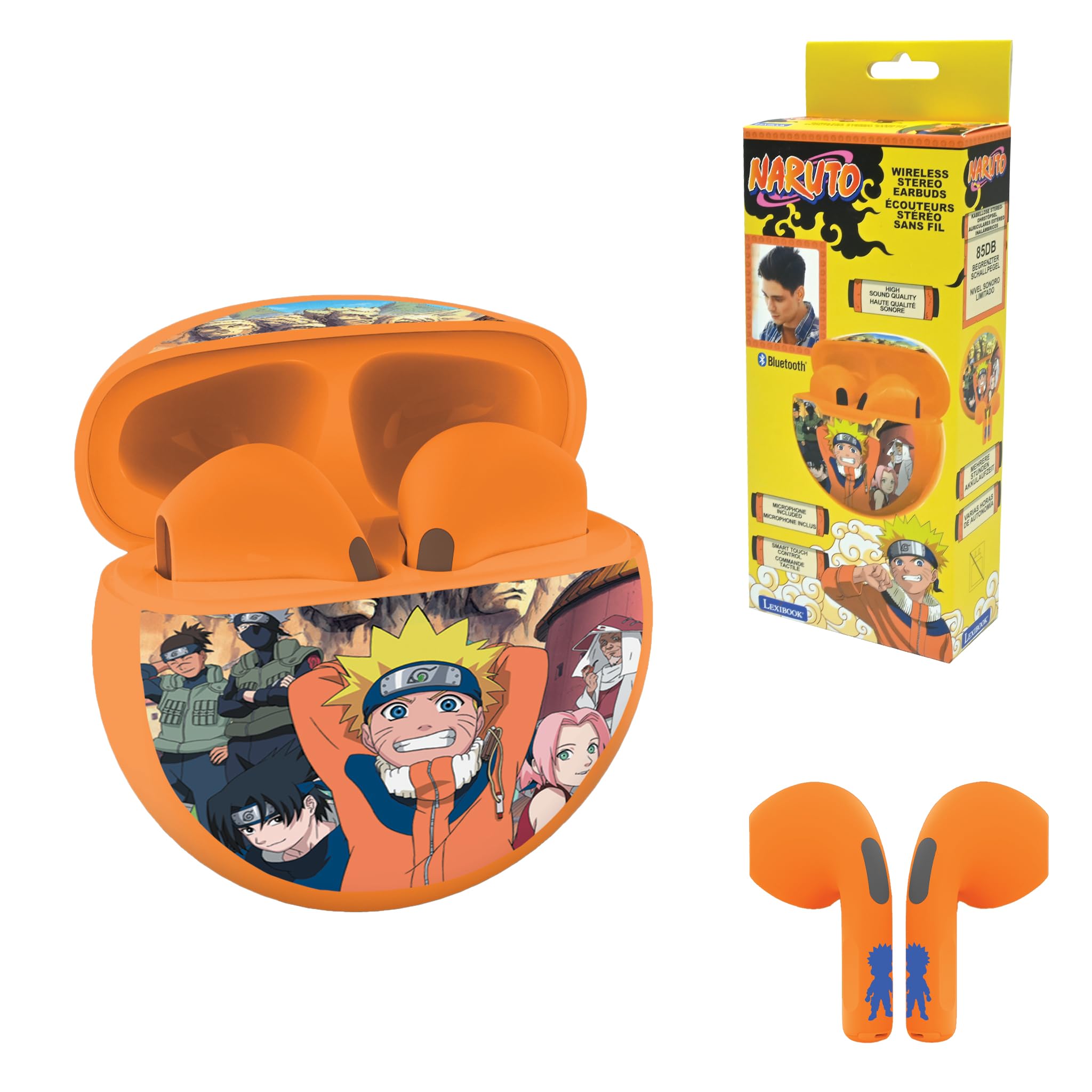 Lexibook Naruto - Cuffie Stereo Wireless per Bambini