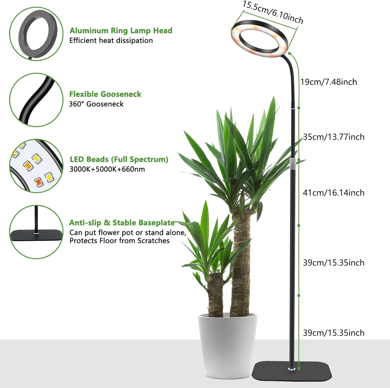 Niello Lampada LED per Piante da Interno a Doppia Testa - immagine 5