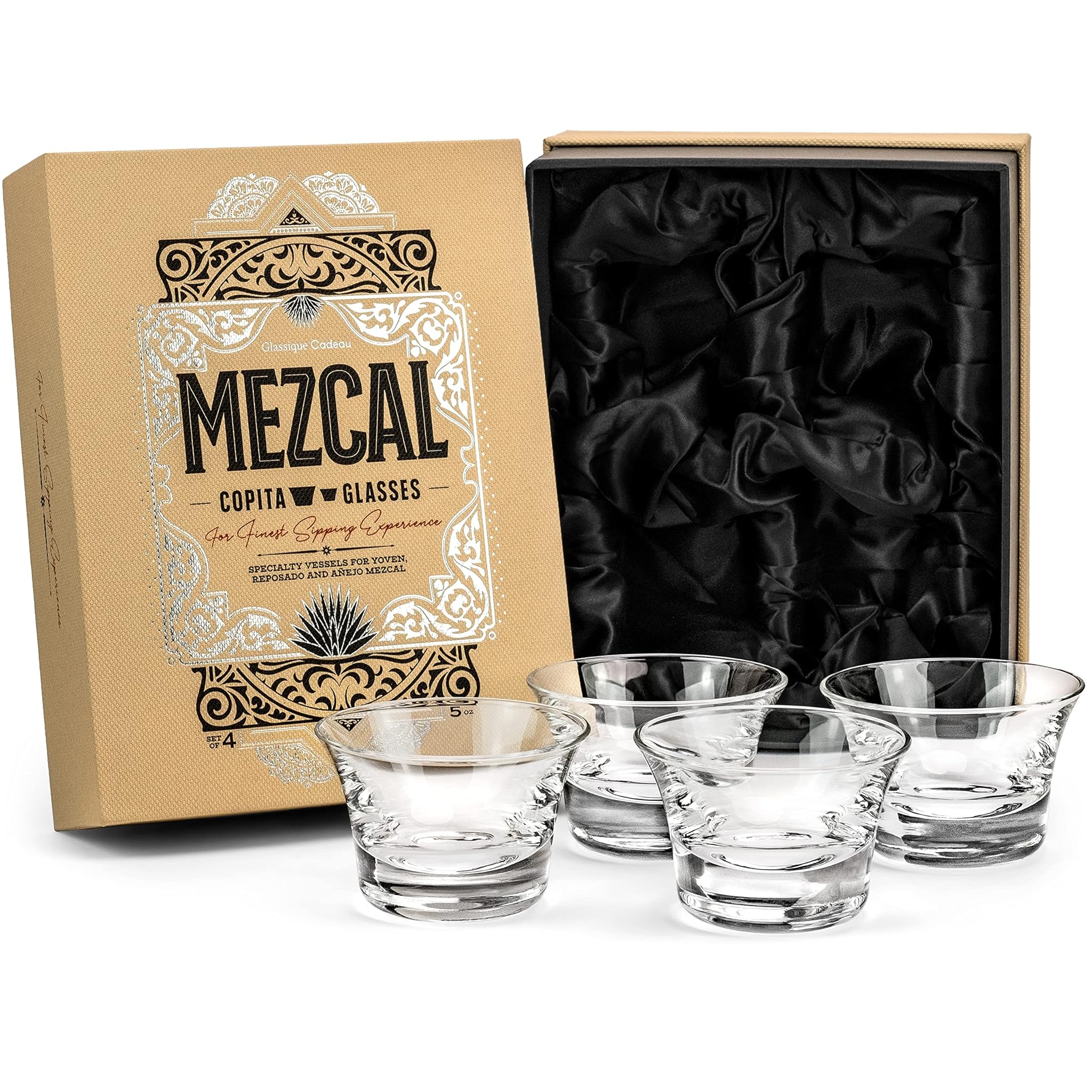Mezcal and Spirits Set 4 Bicchieri da Sorseggiare 5oz