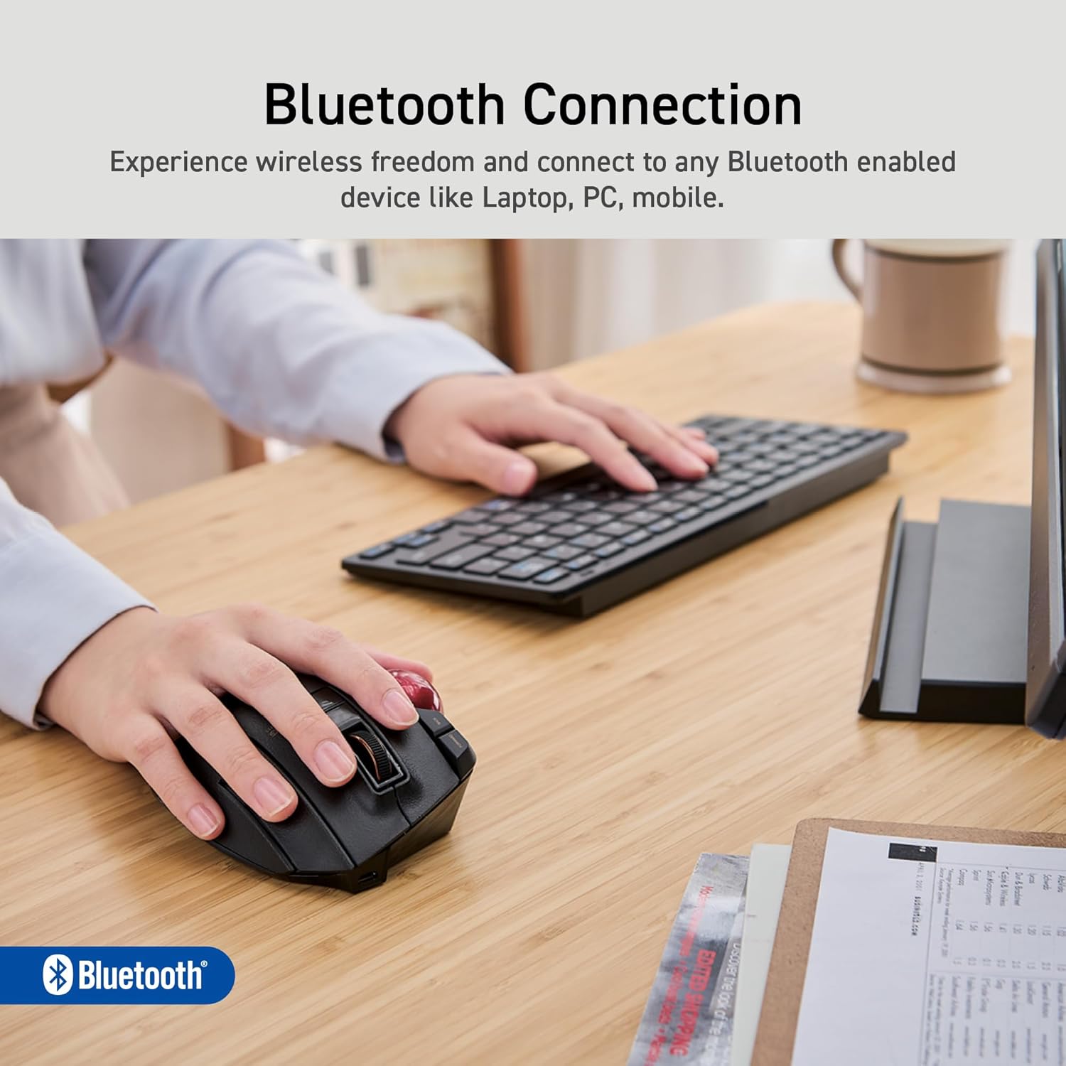 Elecom M-XPT1MRXBK - Mouse Trackball Wireless Bluetooth - immagine 4