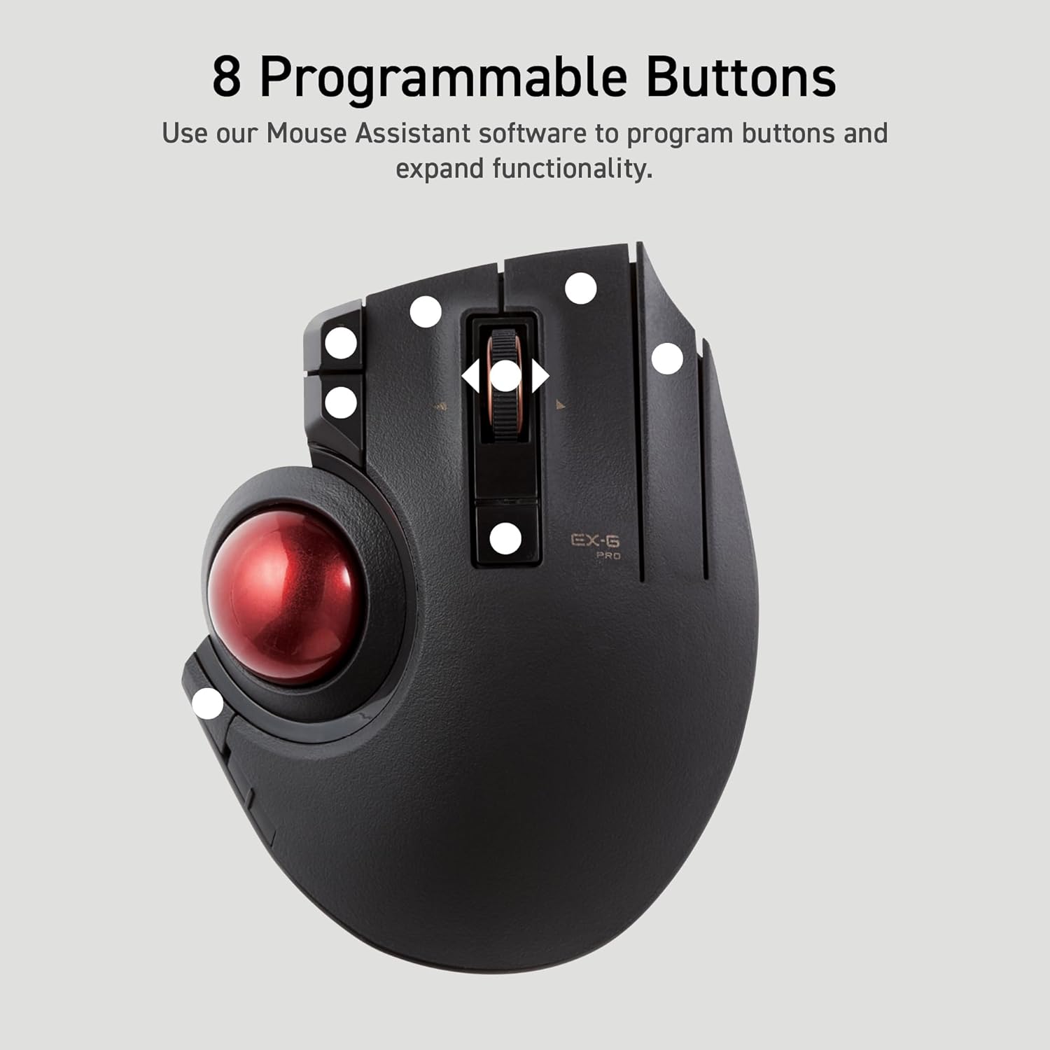 Elecom M-XPT1MRXBK - Mouse Trackball Wireless Bluetooth - immagine 7