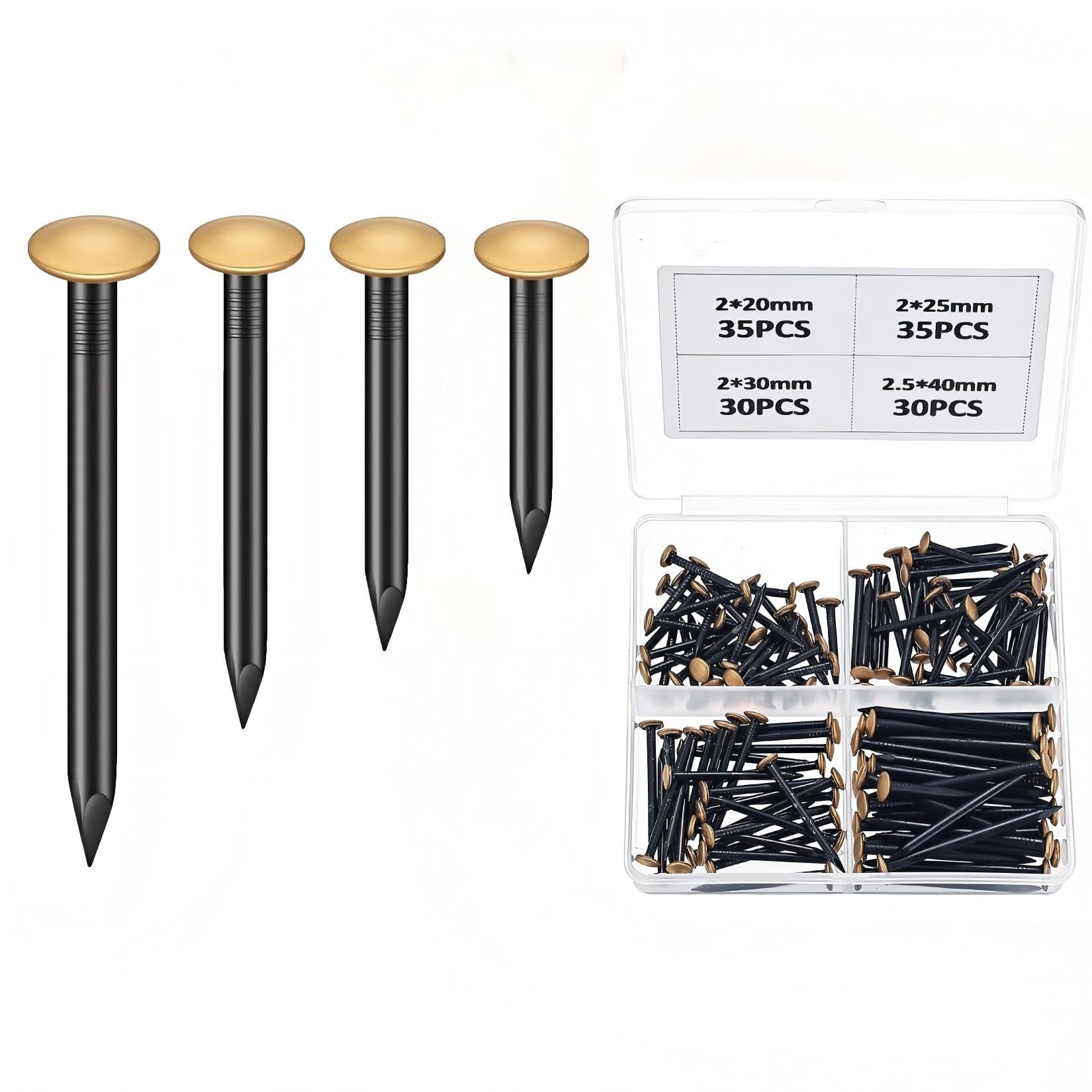 130 Pezzi Chiodi per Pareti in Cemento - Kit Assortimento