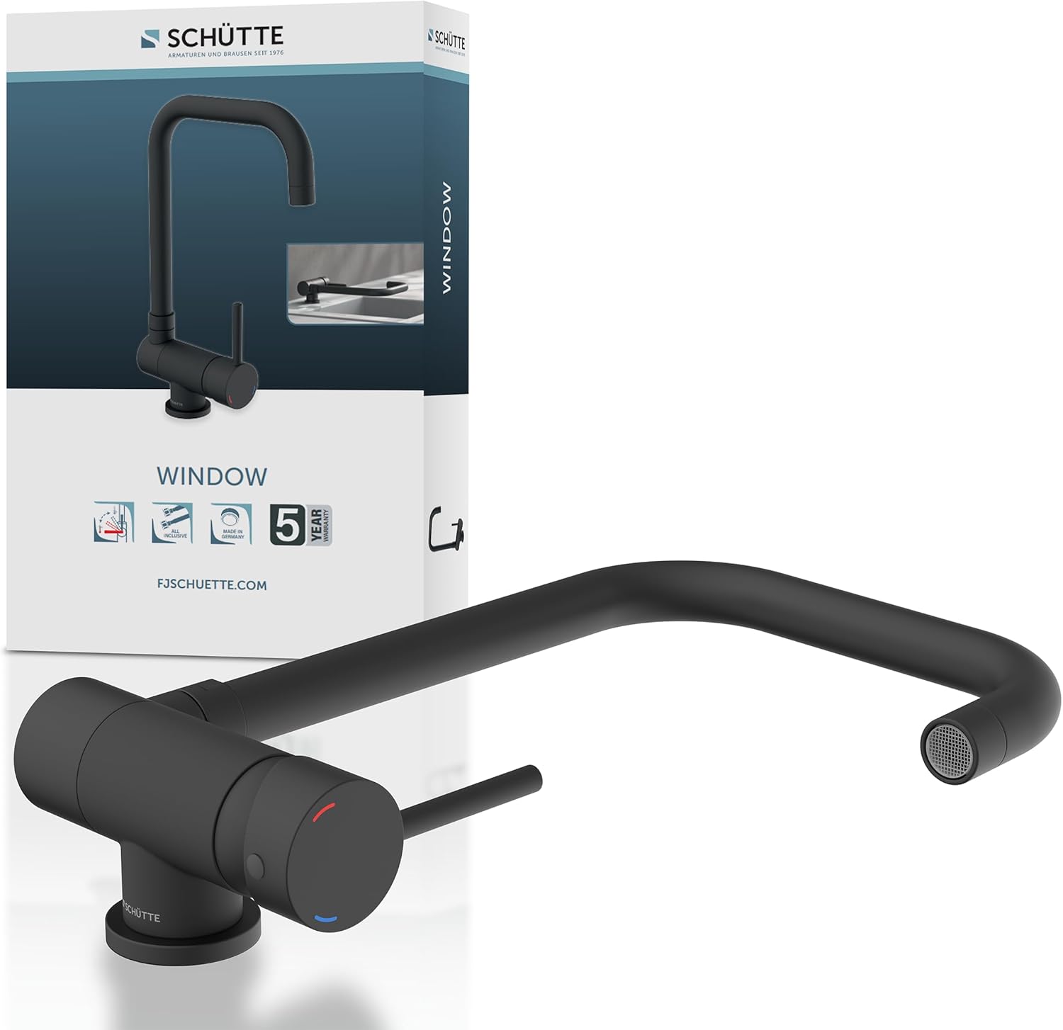 Schütte 24556 WINDOW - Rubinetto Miscelatore Cucina Nero - immagine 1