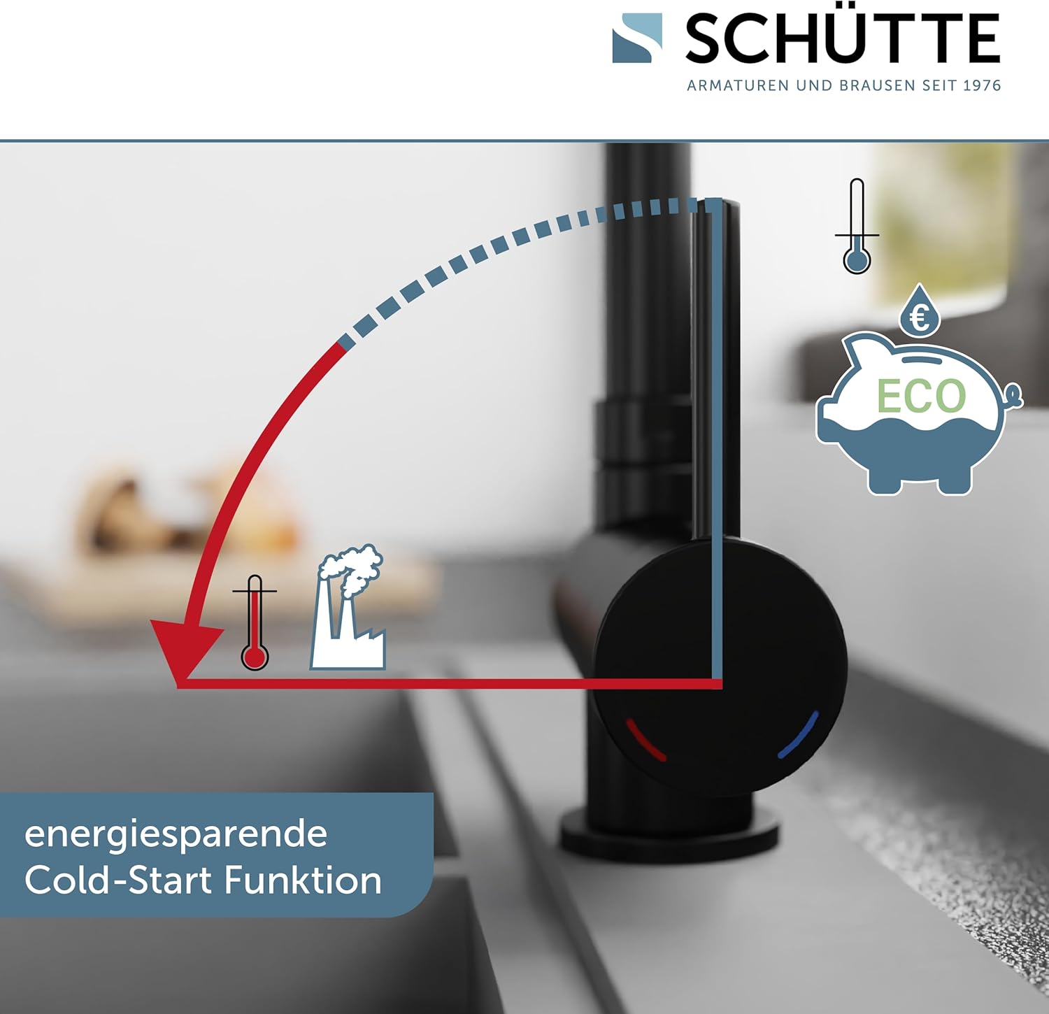 Schütte 24556 WINDOW - Rubinetto Miscelatore Cucina Nero - immagine 5