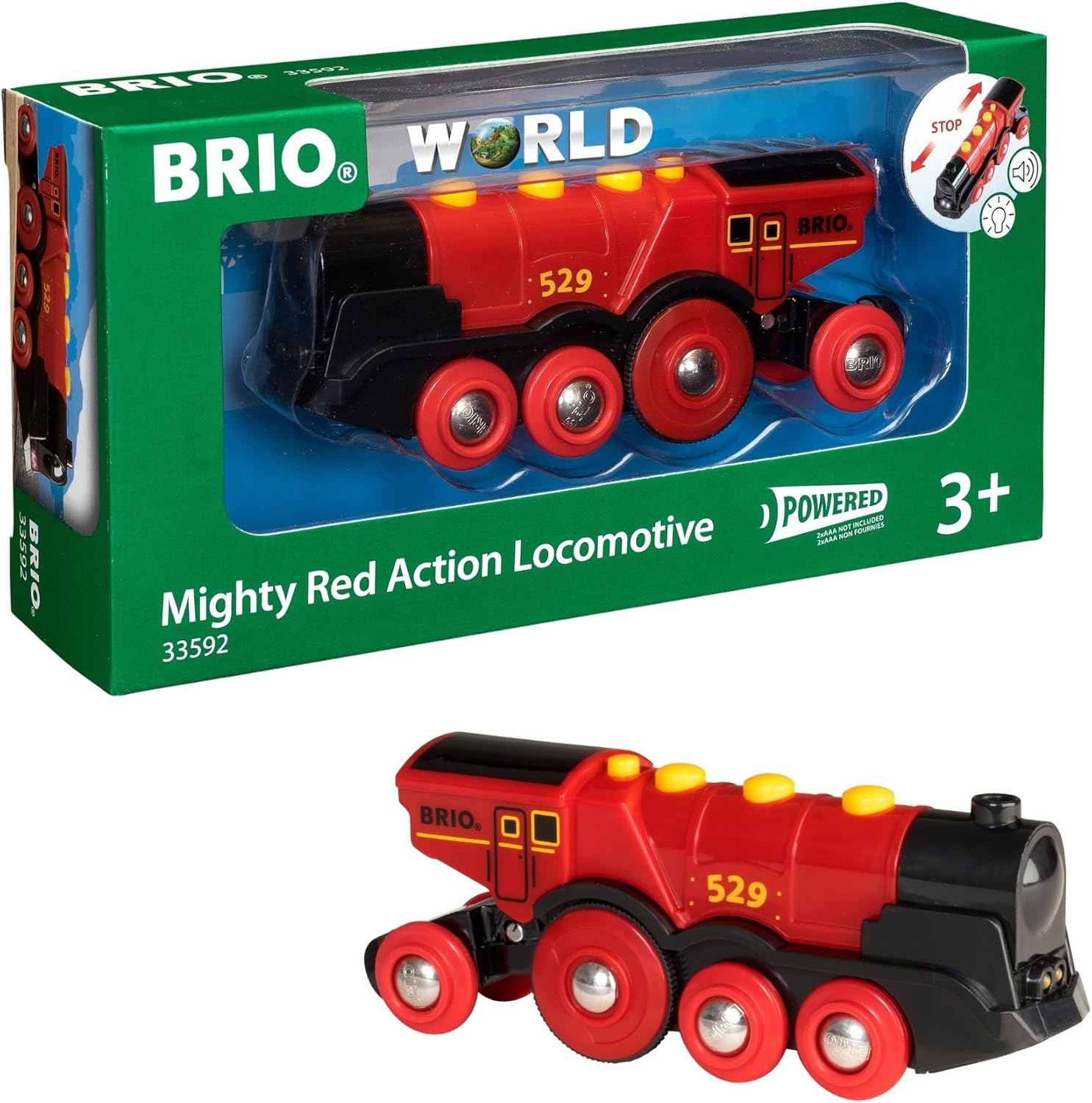 BRIO WORLD - Trenino Elettrico Brio Rosso con Suoni e Luci - immagine 1