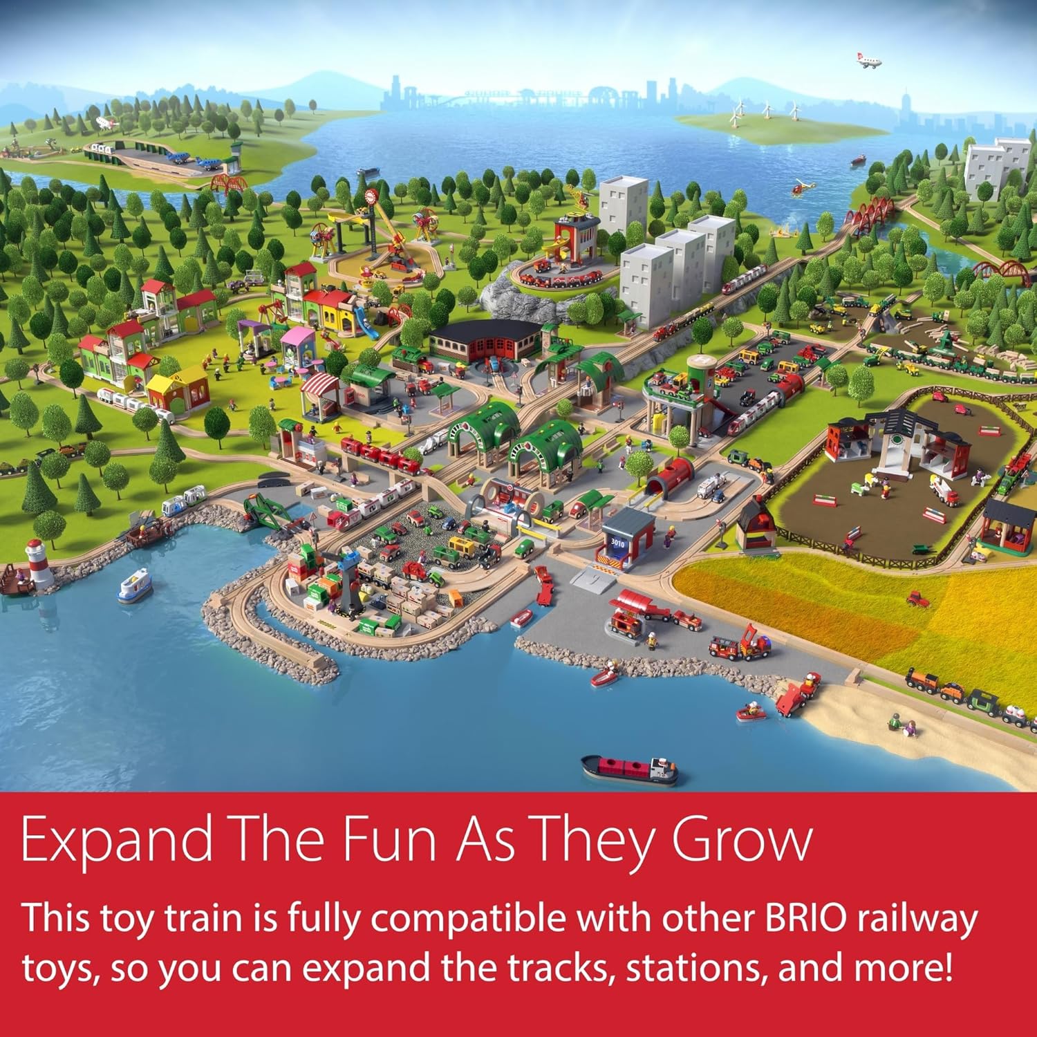 BRIO WORLD - Trenino Elettrico Brio Rosso con Suoni e Luci - immagine 6