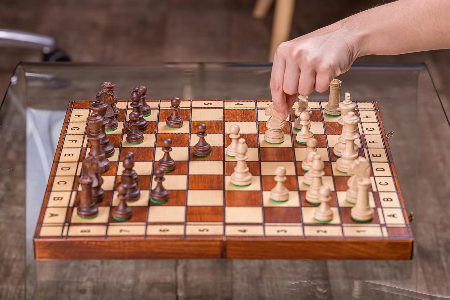 SQUARE - Scacchi in Legno JUPITER 40 x 40 cm - immagine 3