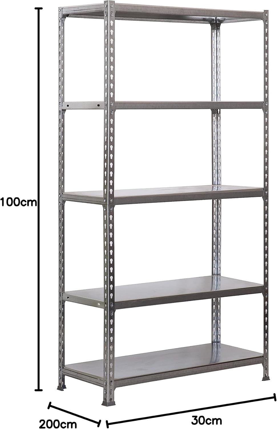Simon Rack Scaffale Metallo Garage 5 Ripiani Zincato - immagine 3