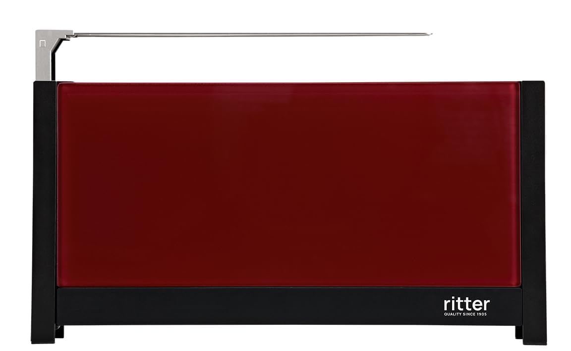 ritter Tostapane Volcano 5 Rosso, 1000 W, Vetro, 2 Scomparti