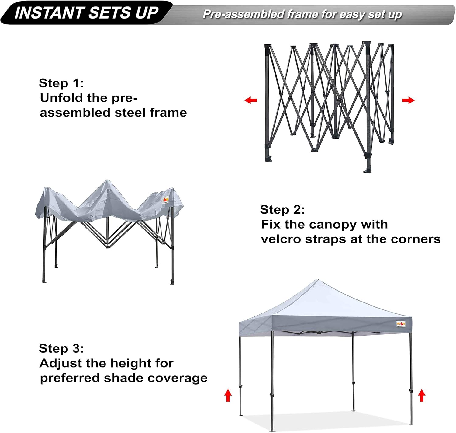 Abccanopy Tenda a Baldacchino Pop-Up 25,4 x 25,4 cm - immagine 2