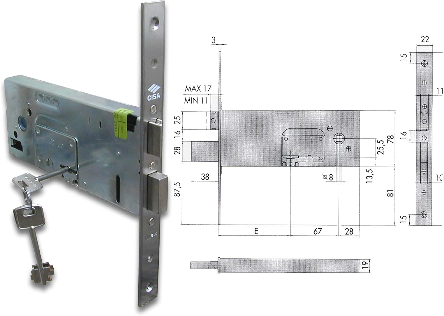 CISA 57352-90 SERRATURA SCROCCO