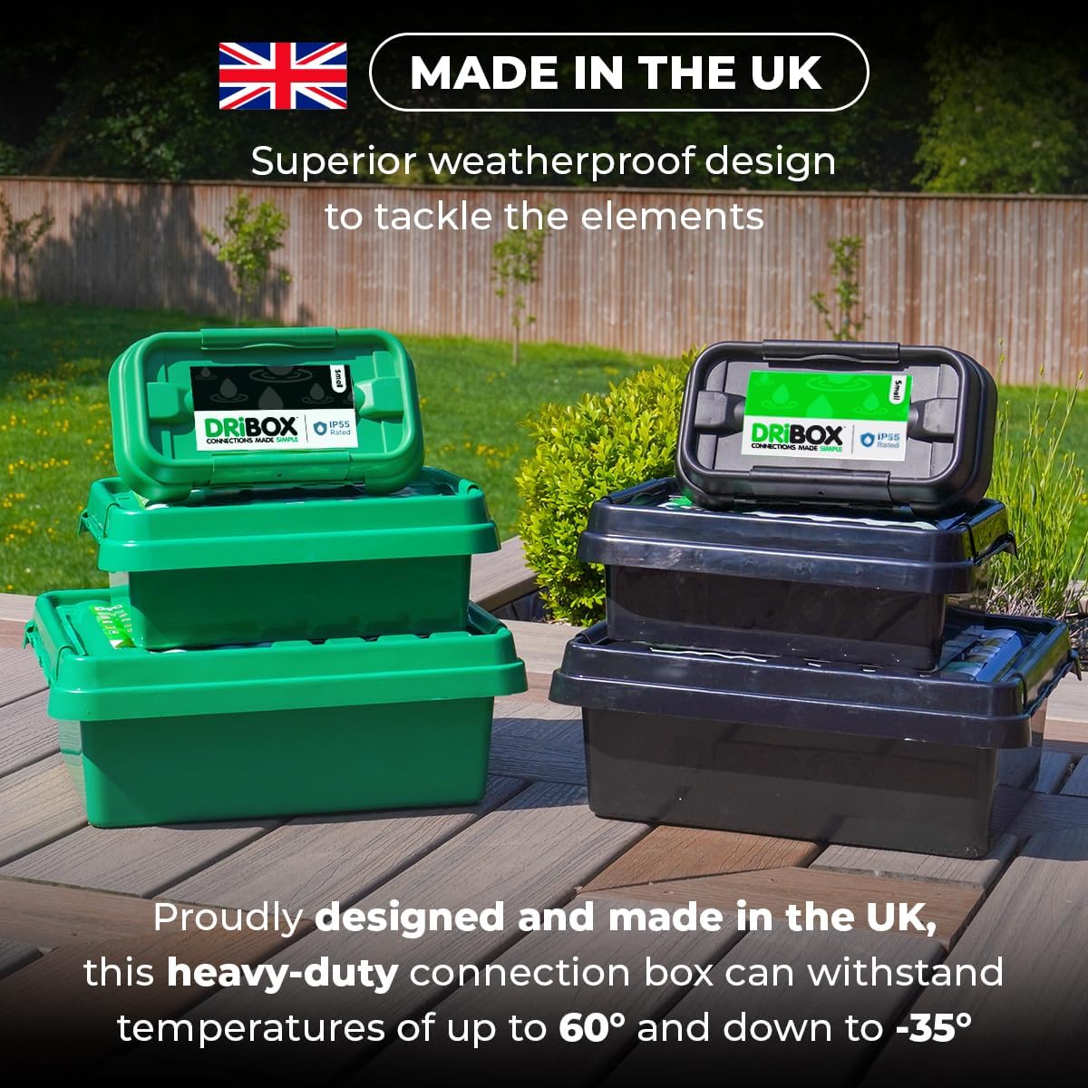 Scatola impermeabile Dri-Box DB-285-UK-G IP55, verde, media | Dribox | Velz
