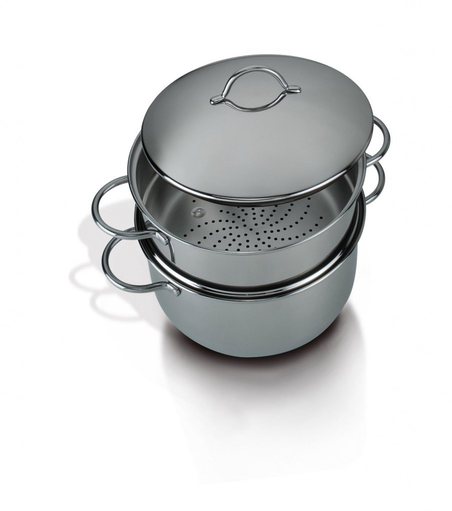 Barazzoni Spa, VaporSet con Fondo ø24cm, Acciaio Inox 18/10, Made in Italy