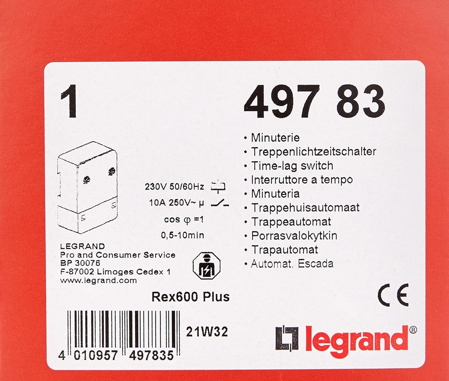 Legrand, Interruttore Temporizzato per Illuminazione Scale - 49783 - immagine 2