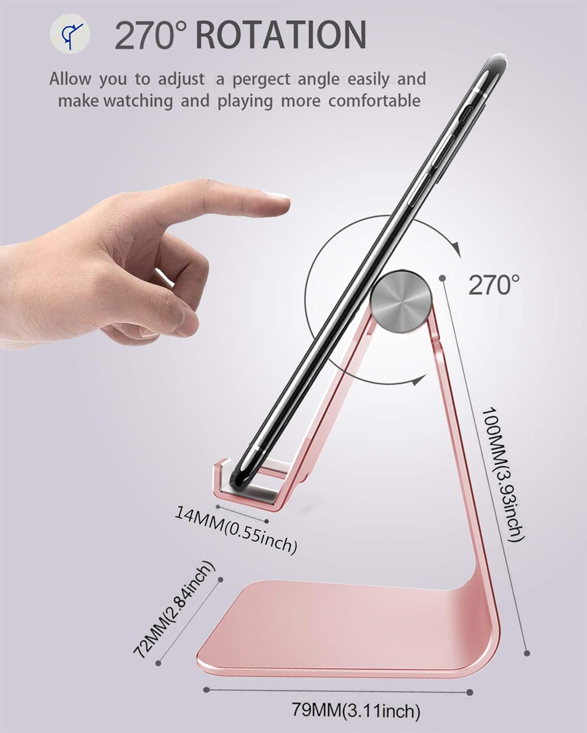 Lucrave Supporto Telefono Multi-Angolo - Oro Rosa - immagine 3