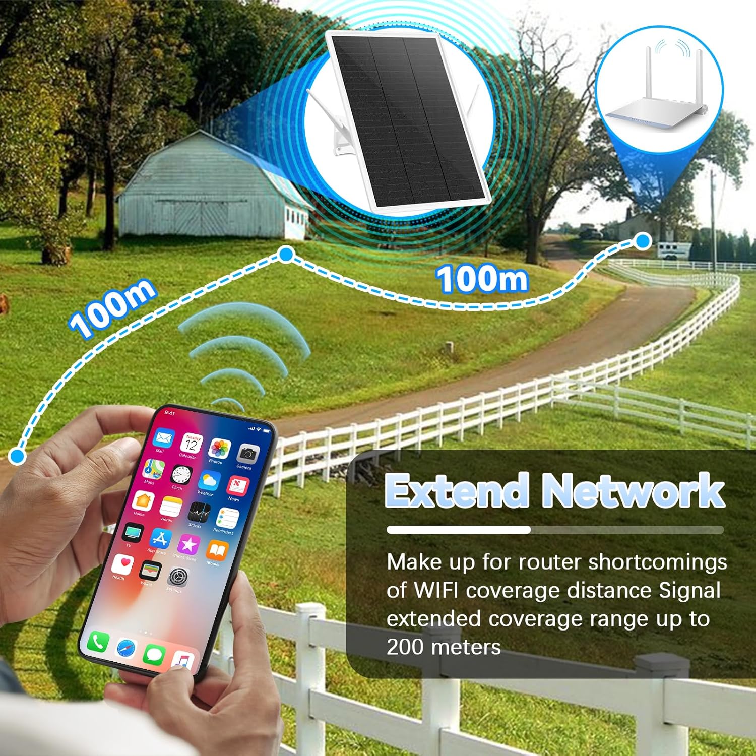 Ripetitore WLAN per Esterni con Batteria Solare 300 Mbit/s - immagine 3