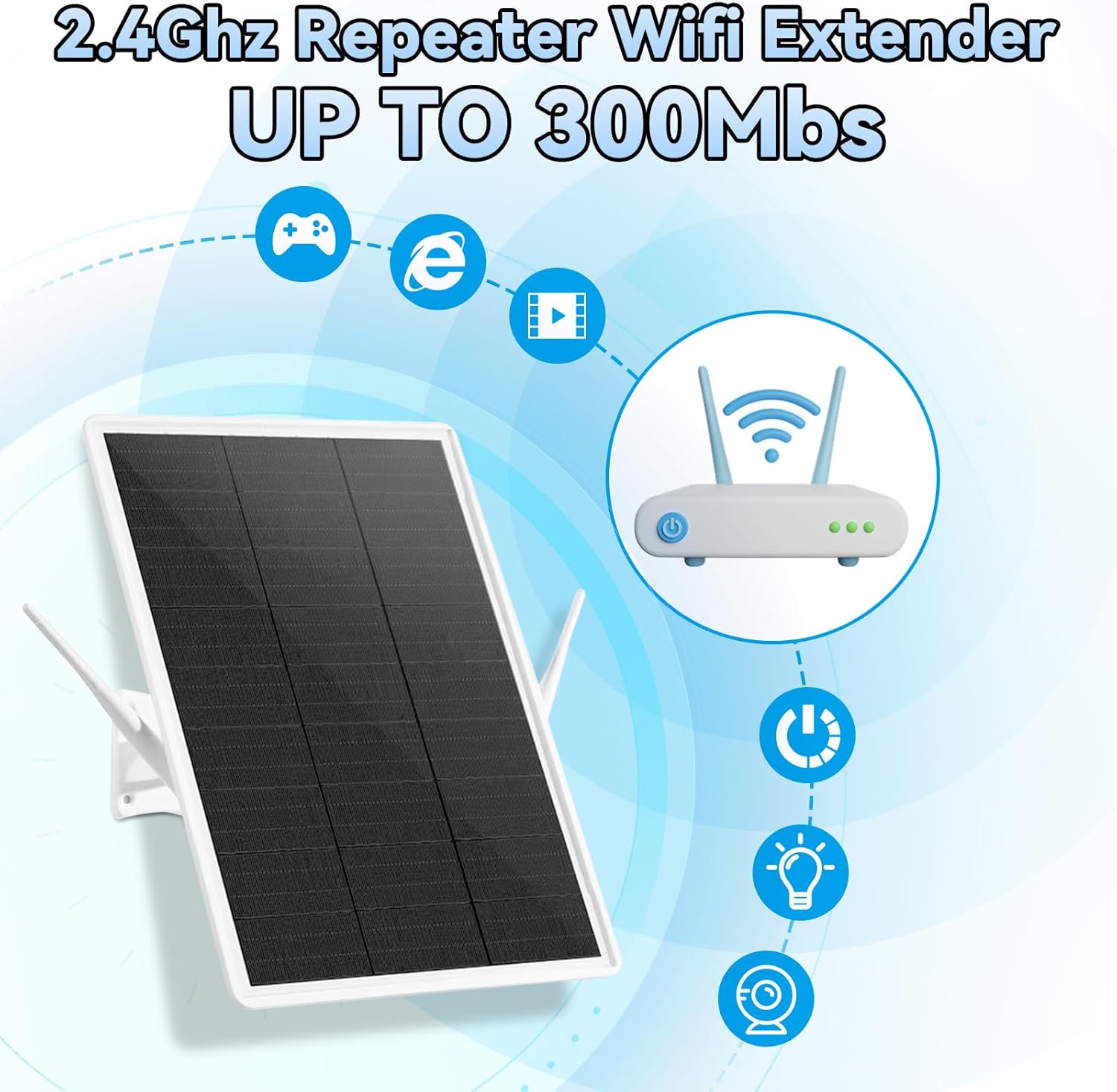 Ripetitore WLAN per Esterni con Batteria Solare 300 Mbit/s - immagine 6