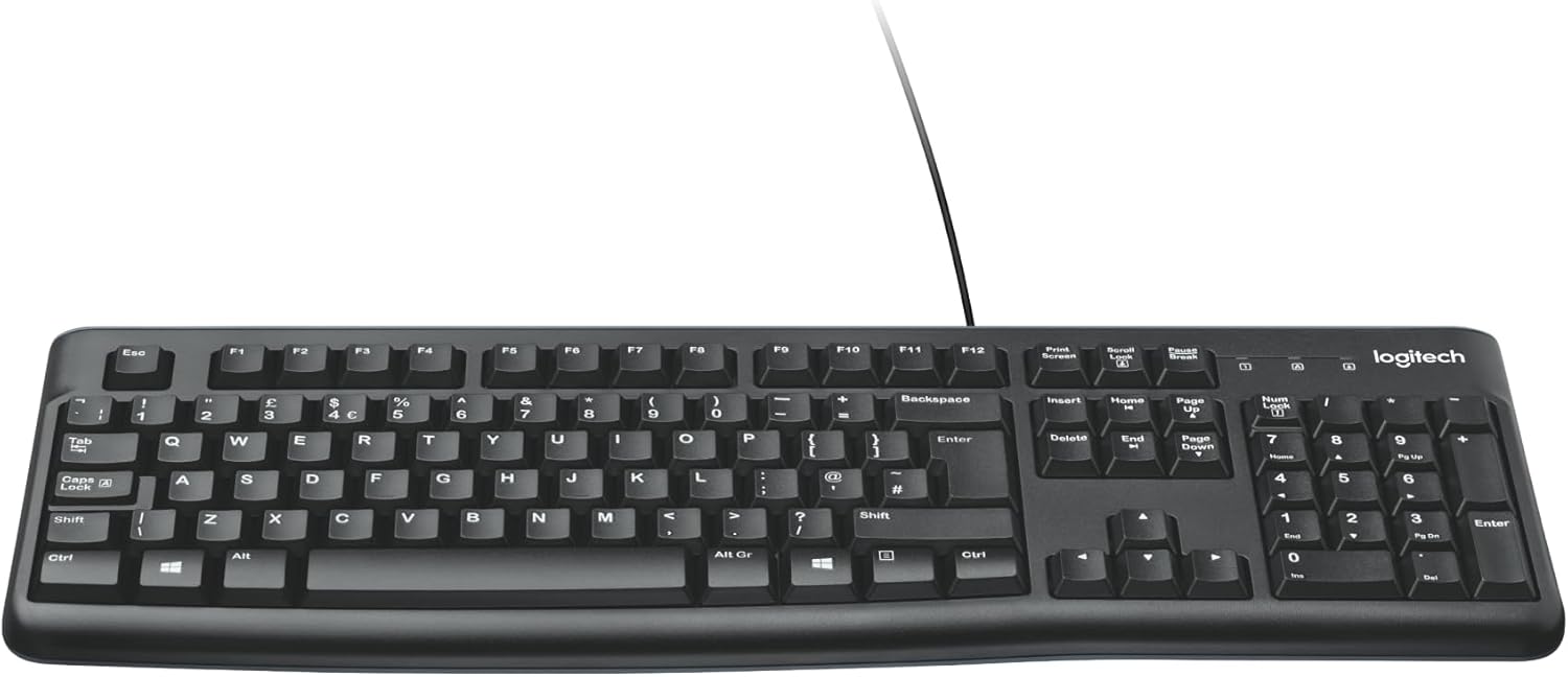 Logitech K120 - Tastiera con Cavo, Nero - immagine 1