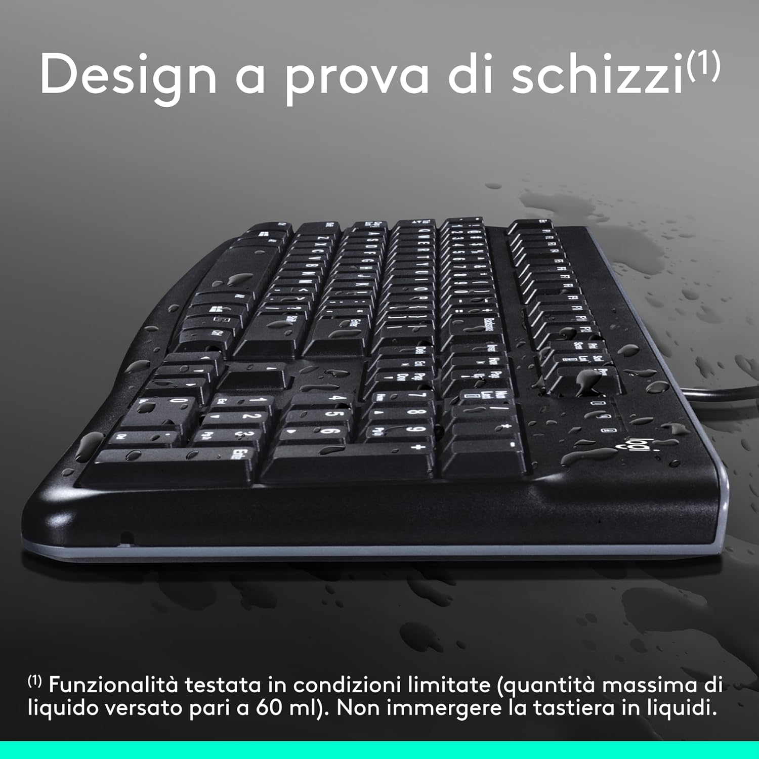 Logitech K120 - Tastiera con Cavo, Nero - immagine 4