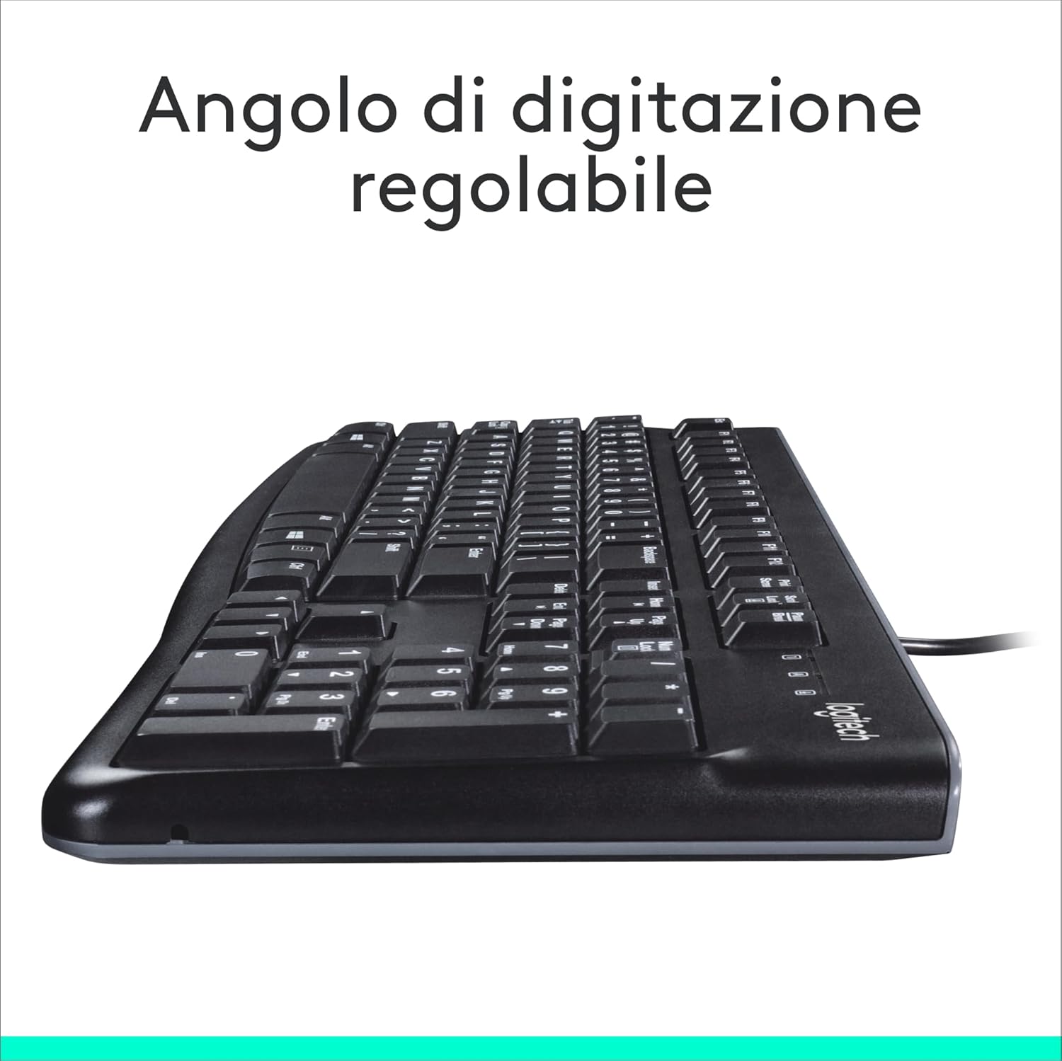 Logitech K120 - Tastiera con Cavo, Nero - immagine 6