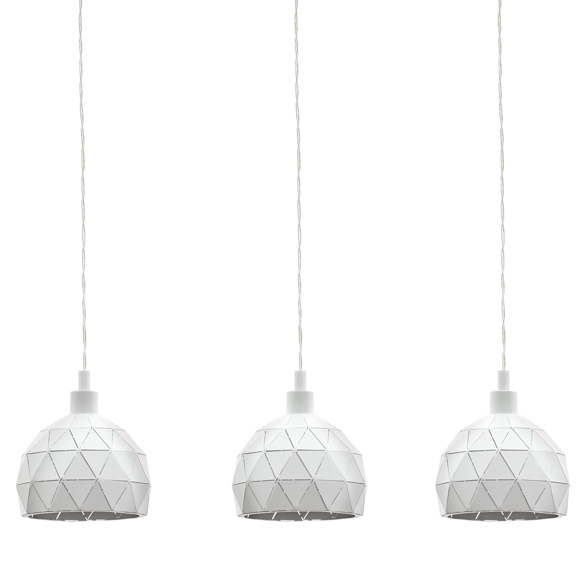 Eglo Lampada a Sospensione Roccaforte 3 Luci, Bianco