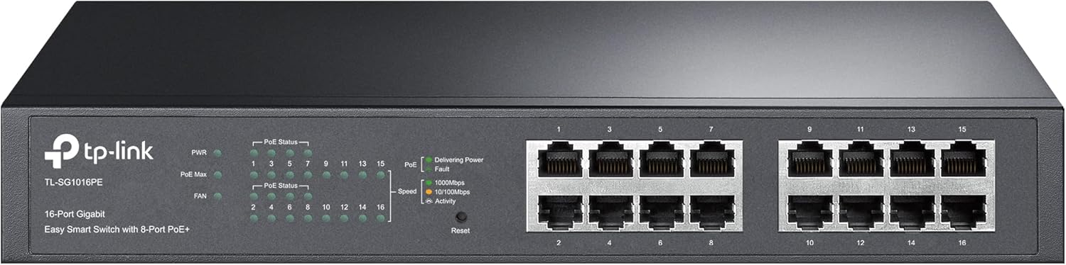Tp-link TL-SG1016PE Switch Gigabit 16 Porte PoE+ 150W - immagine 2