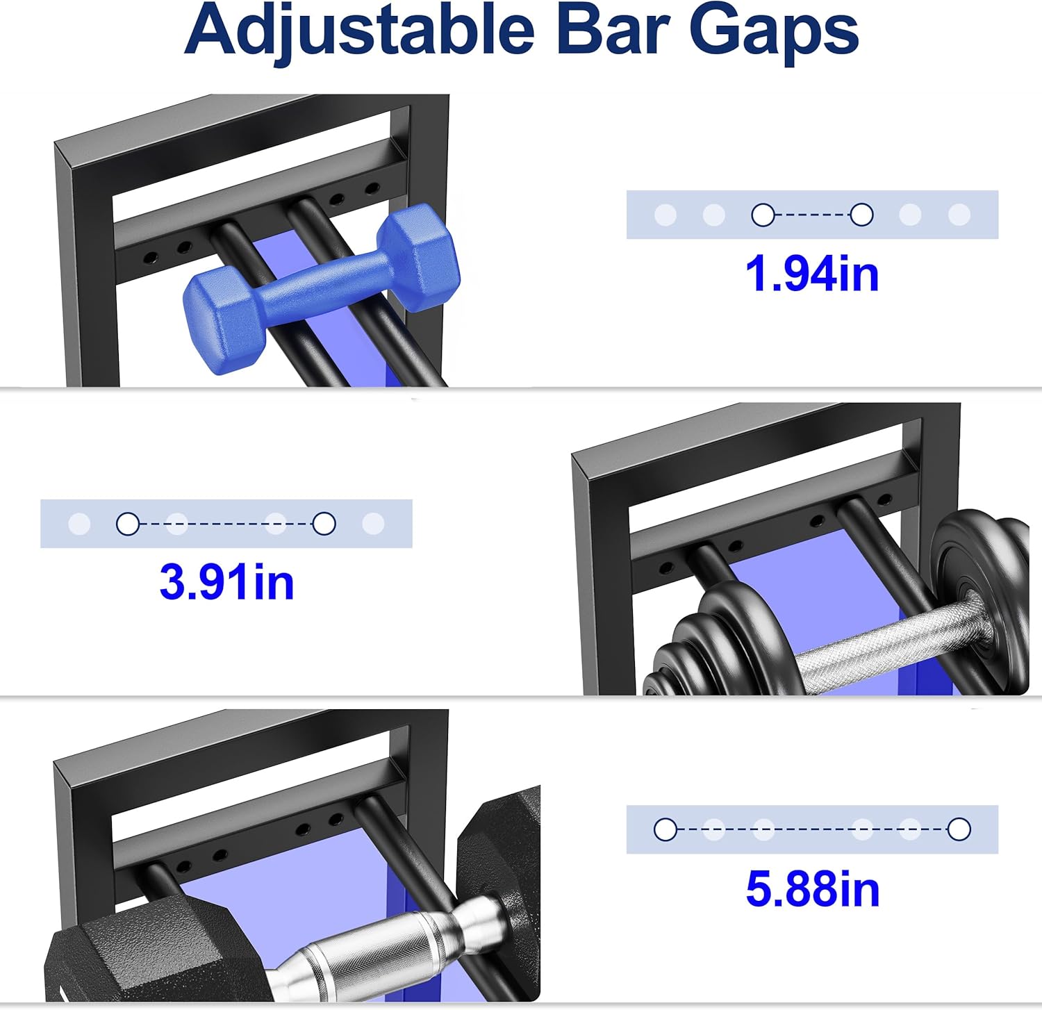 supporto per manubri a 3 livelli - immagine 4