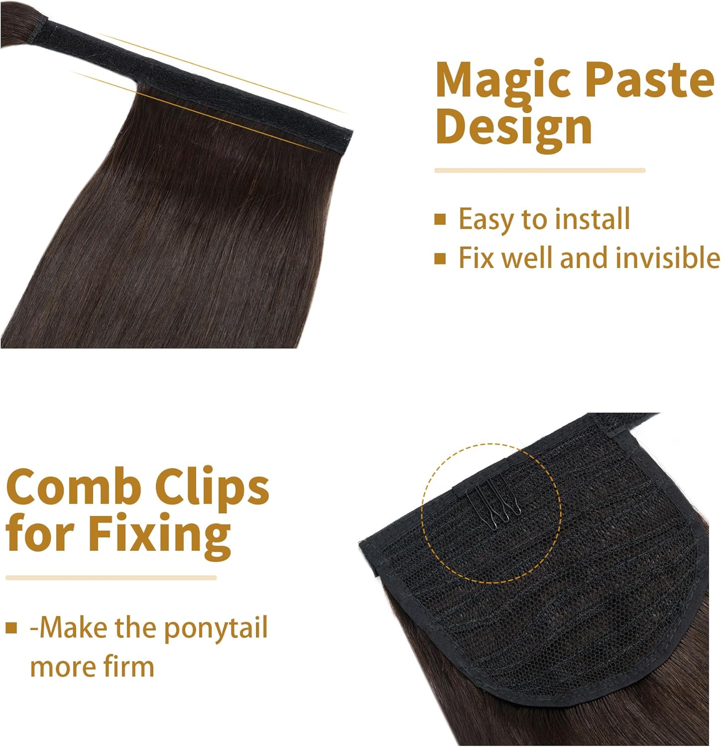 Sego Extension Coda Capelli Veri Clip Lisci - immagine 4