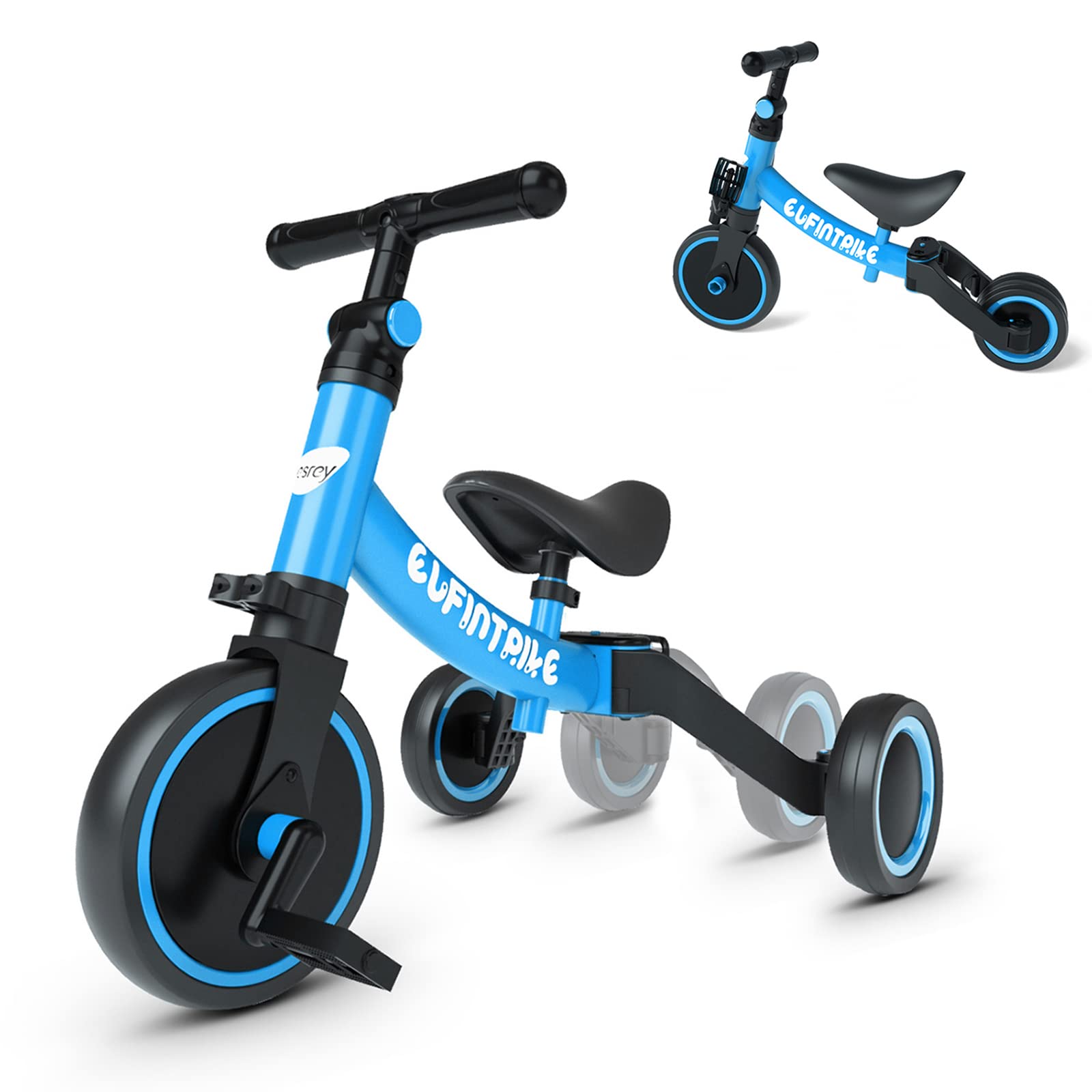 Besrey Triciclo 5 in 1 per Bambini 1-5 Anni, Blu