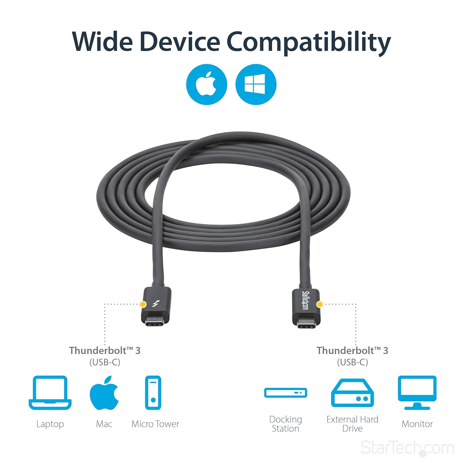 Startech.com Cavo Thunderbolt 3 Passivo 2m - immagine 5